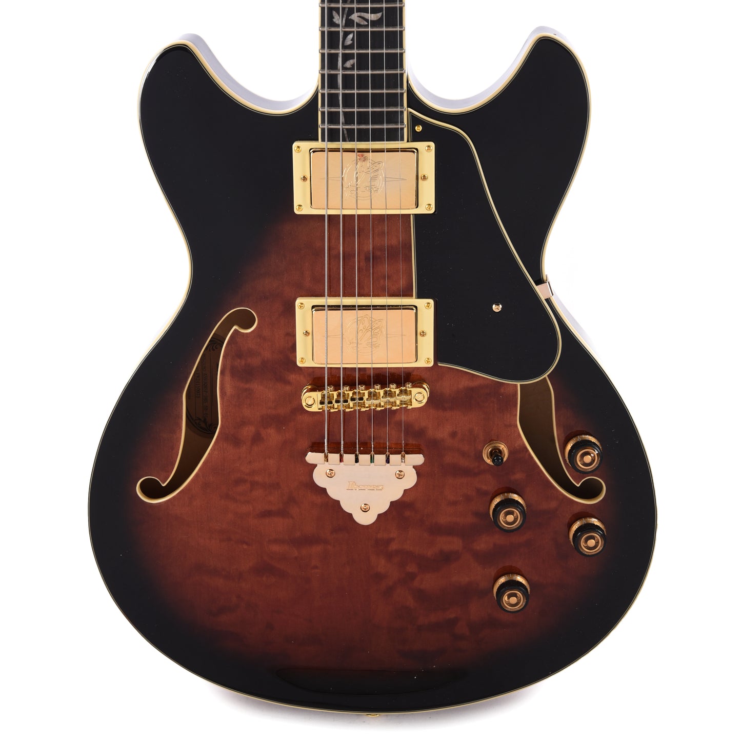 Ibanez AS93QMSPDBS AS Artcore Expressionist Electric Guitar Dark Brown Sunburst Electric Guitars / Semi-Hollow