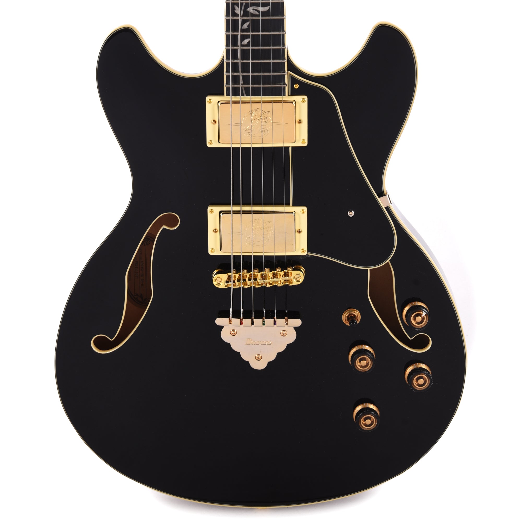 Ibanez AS93SPBK AS Artcore Expressionist Electric Guitar Black Electric Guitars / Semi-Hollow