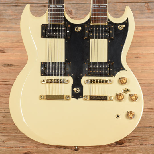 Ibanez 2402DX Double Neck White 1970s Electric Guitars / Solid Body