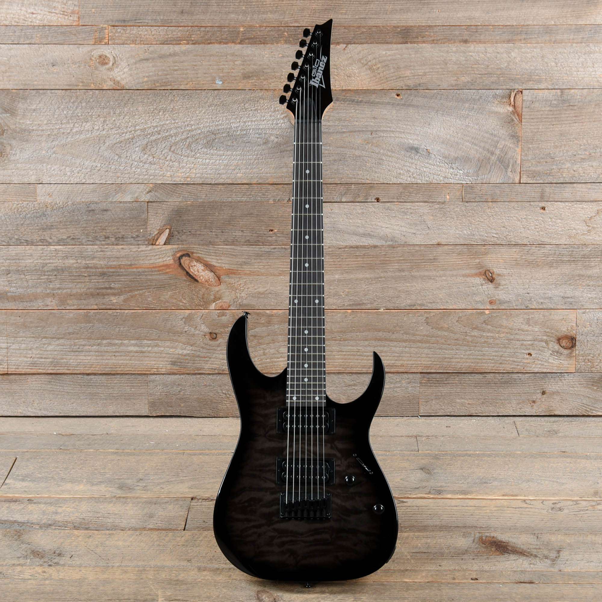 Ibanez GRG7221QA RG Gio Transparent Black Sunburst 7-String Electric Guitars / Solid Body