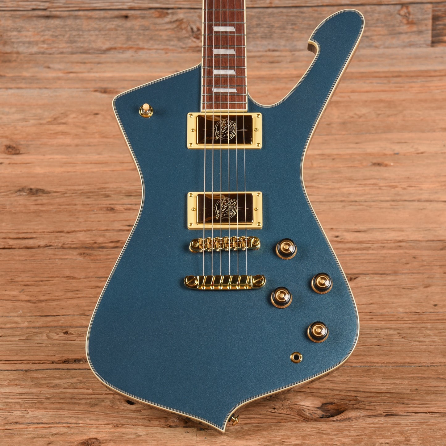 Ibanez IC420ABM Iceman 6-String Electric Guitar Antique Blue Metallic Electric Guitars / Solid Body
