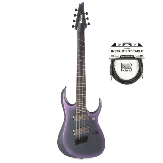 Ibanez RGD71ALMS RGD Axion Label 7-String Multi Scale Black Aurora Burst Matte w/Fishman Fluence Pickups and (1) Cable Bundle Electric Guitars / Solid Body