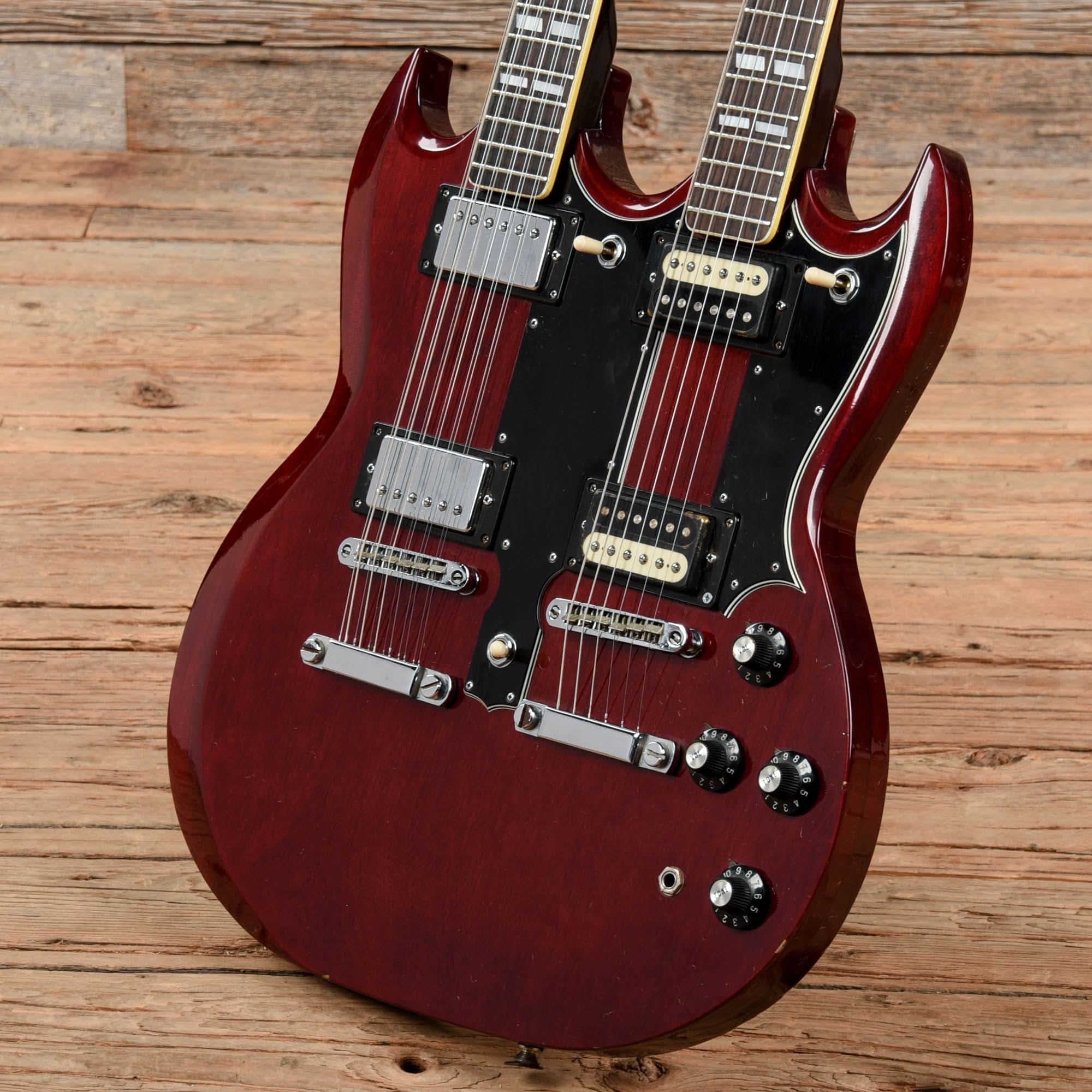 Ibanez SG Style 2402 Double Neck 6/12 Cherry 1970s Electric Guitars / Solid Body