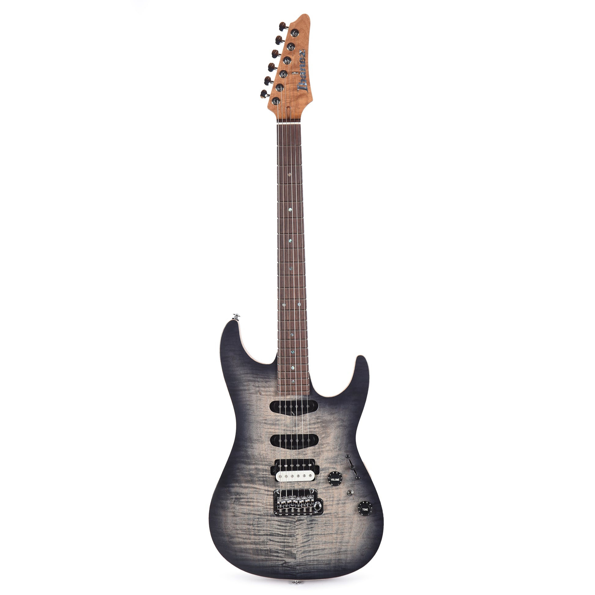 Ibanez TQM2CUF Tom Quayle Signature Electric Guitar Charcol Black Burst Flat Electric Guitars / Solid Body