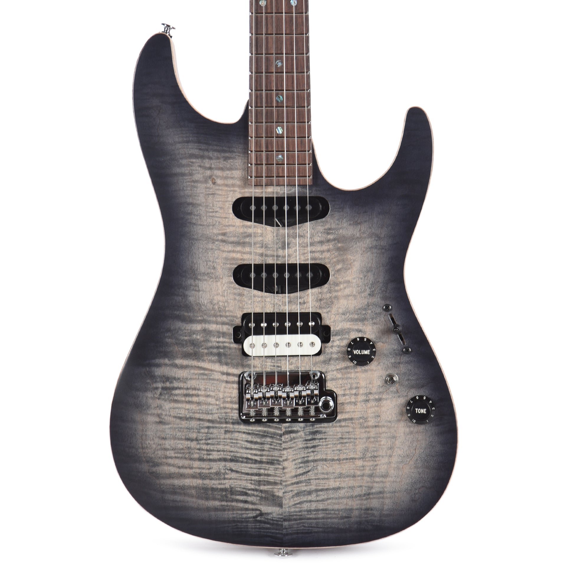 Ibanez TQM2CUF Tom Quayle Signature Electric Guitar Charcol Black Burst Flat Electric Guitars / Solid Body