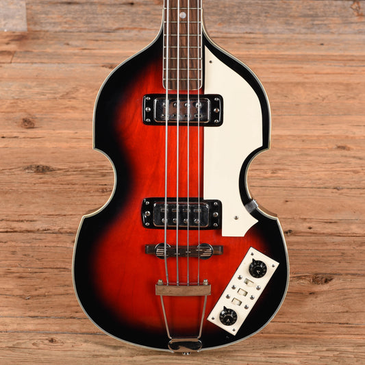 Ideal Violin Bass Red burst 1970s Bass Guitars