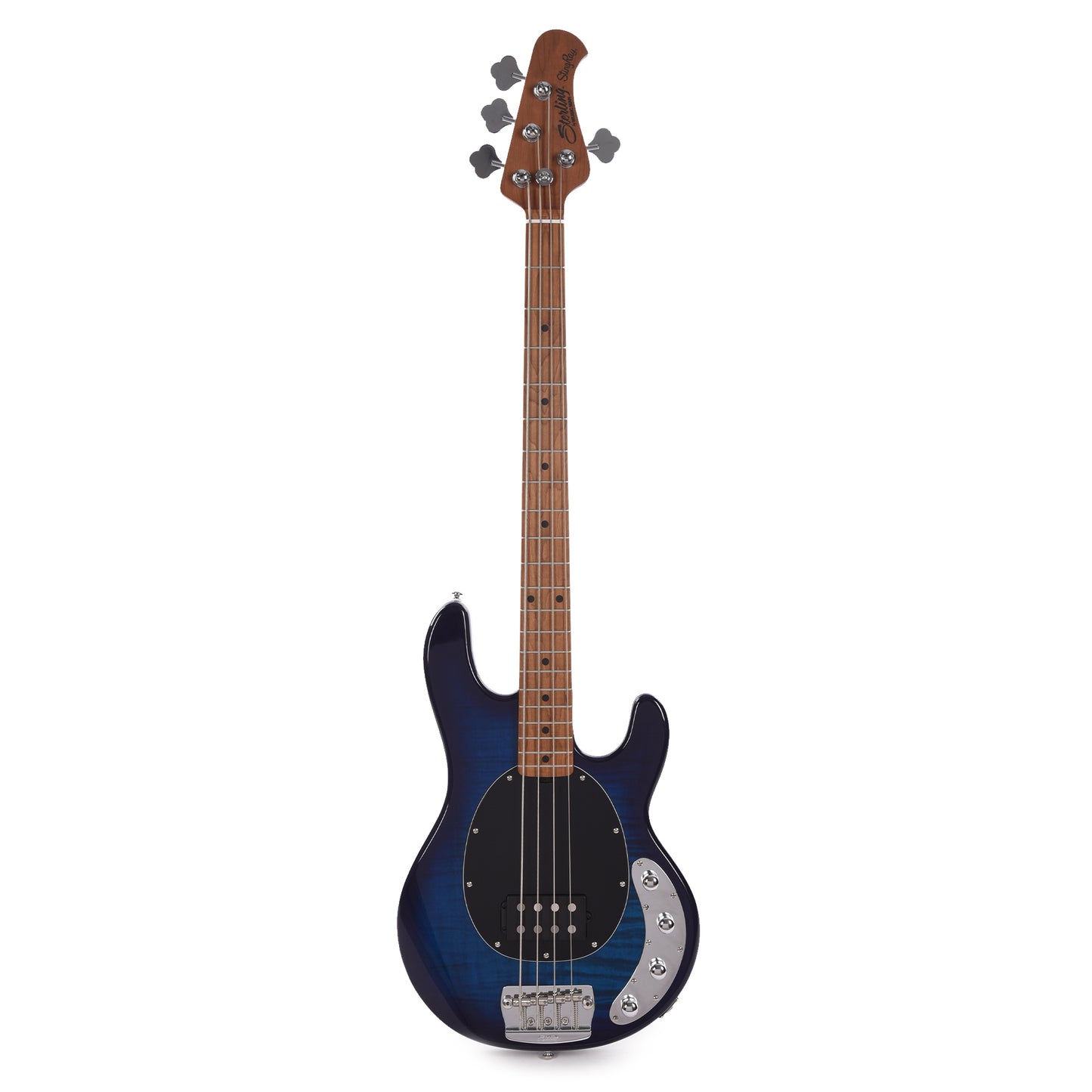 Sterling by Music Man StingRay RAY34 Flame Maple Neptune Blue