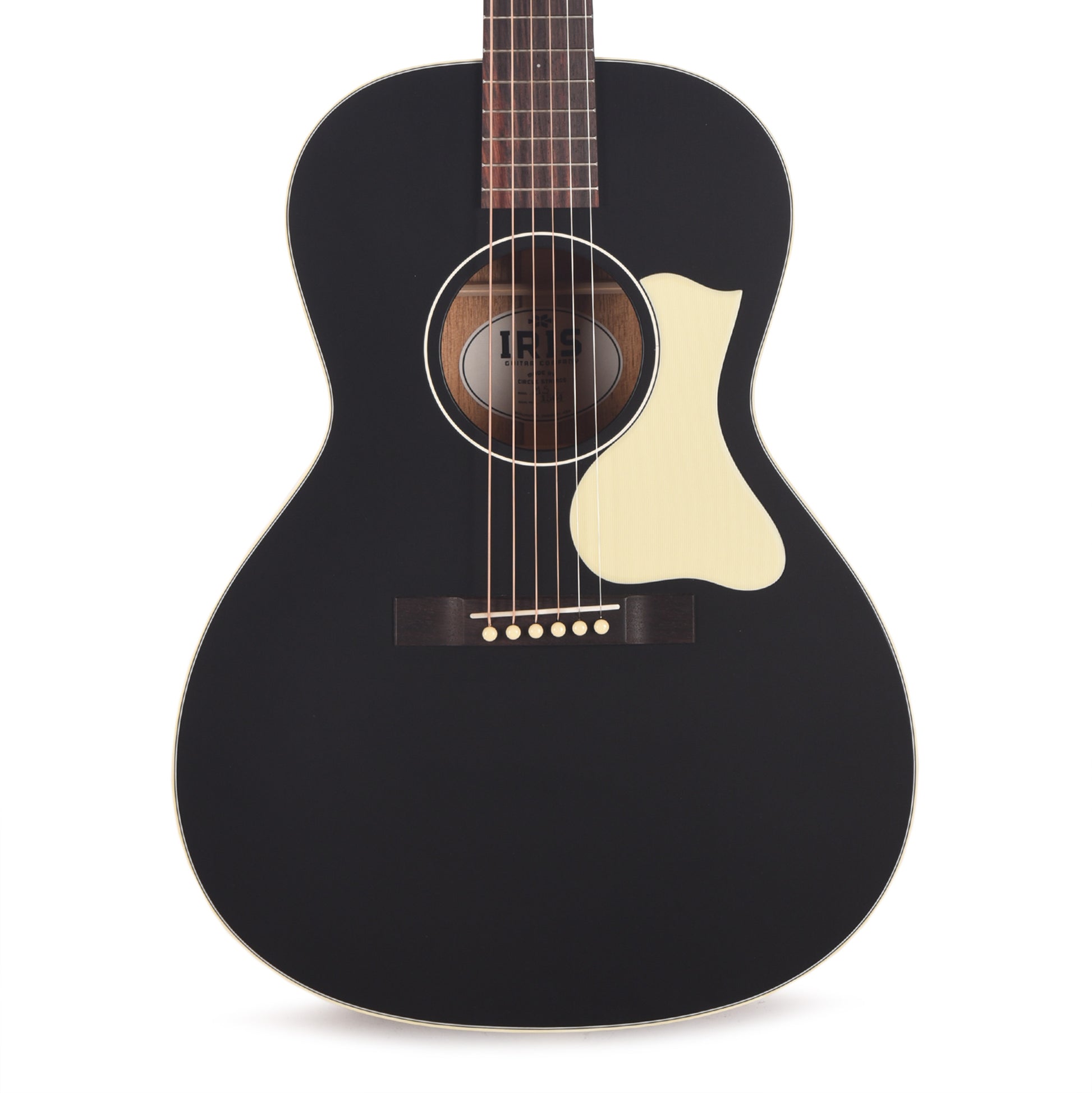 Iris MS-00 Sitka/Mahogany Black Top w/Ivoroid Pickguard Acoustic Guitars / Concert