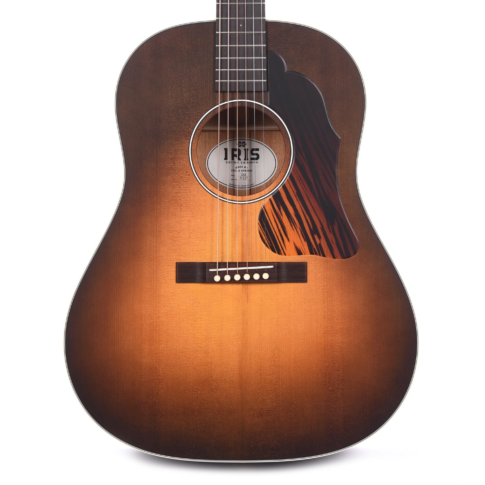 Iris DF Adirondack/Mahogany Tobacco Burst Satin w/Firestripe Pickguard Acoustic Guitars / Dreadnought