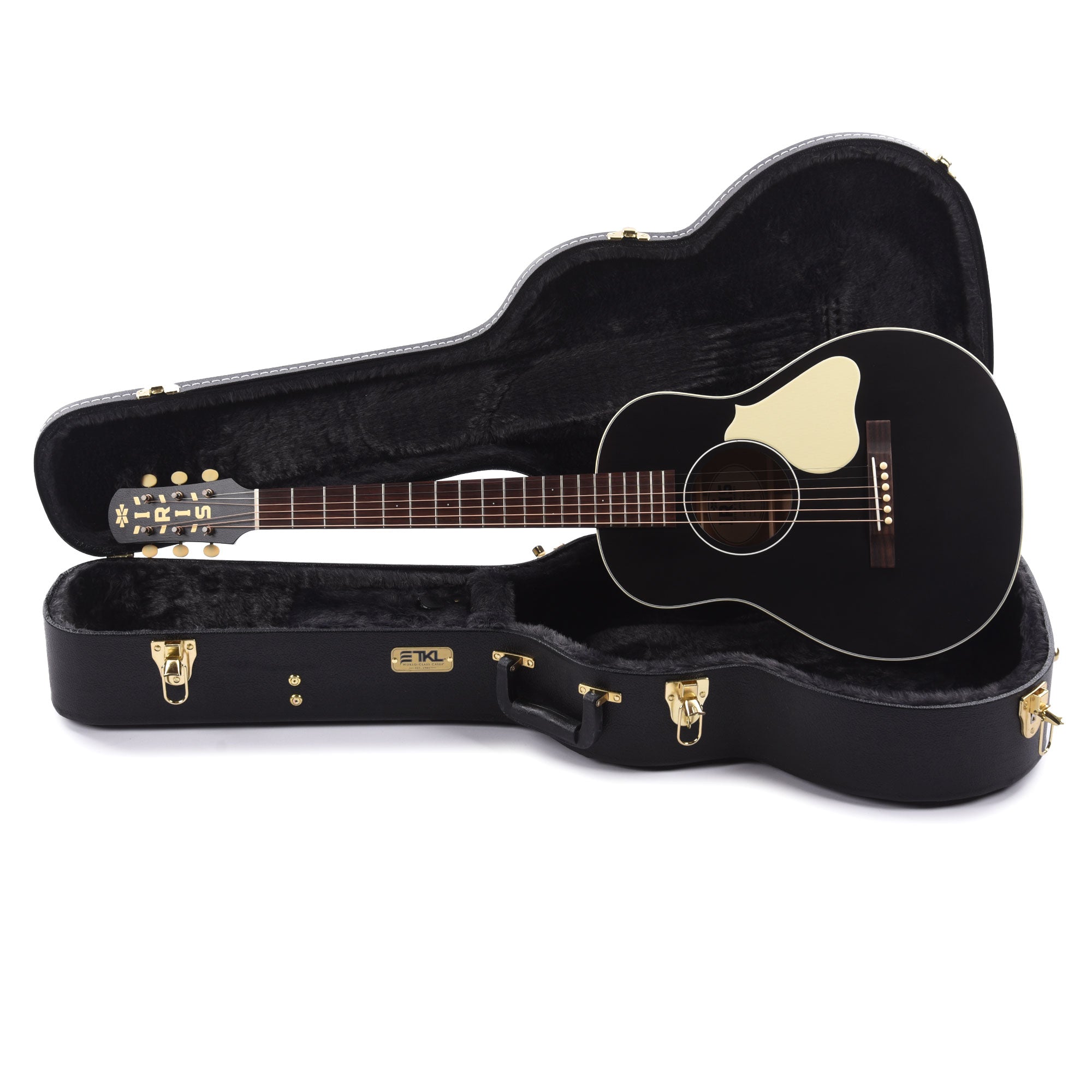 Iris CH Sitka/Mahogany Black Satin w/Ivoroid Pickguard Acoustic Guitars / Mini/Travel