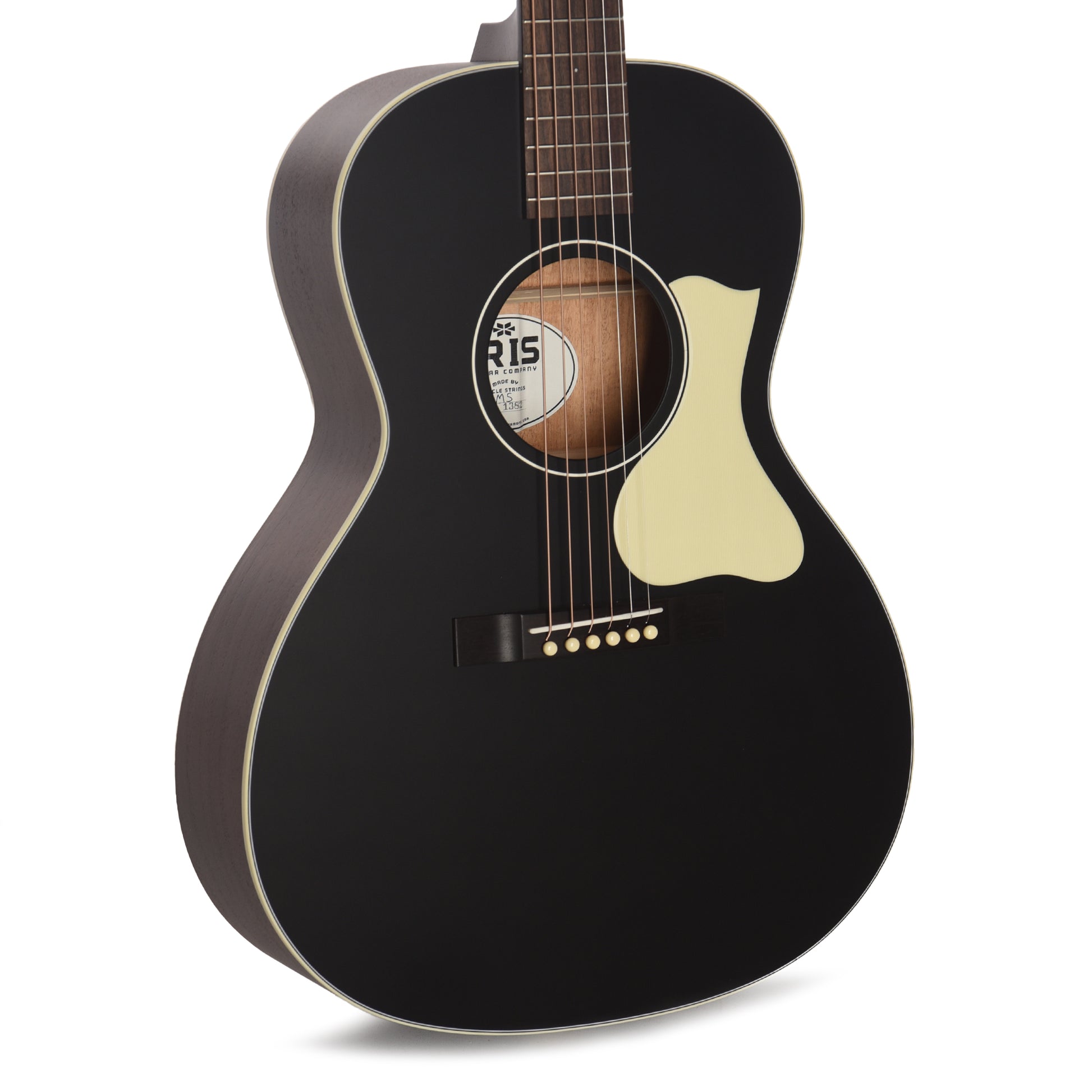 Iris MS-00 Sitka/Mahogany Black Top w/Ivoroid Pickguard Acoustic Guitars / OM and Auditorium