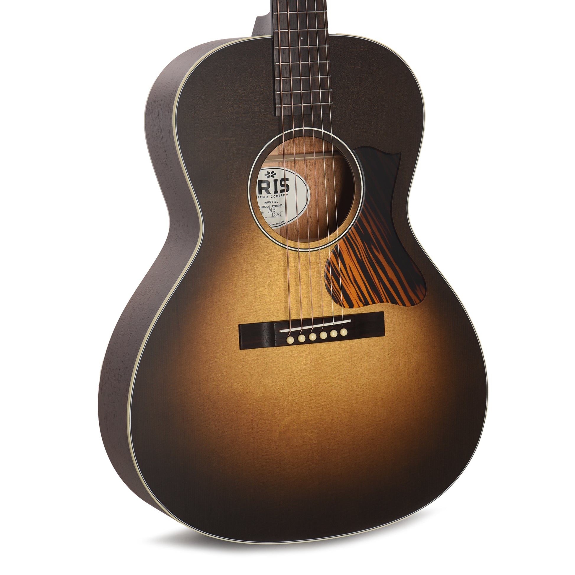Iris MS-00 Sitka/Mahogany Cremona Burst w/Firestripe Pickguard Acoustic Guitars / OM and Auditorium