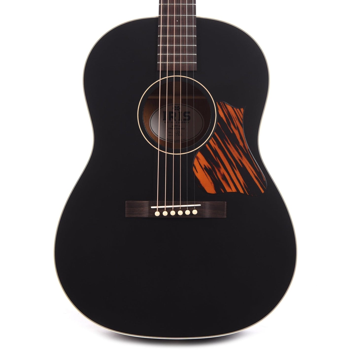 Iris OG Sitka/Mahogany Black Satin w/Firestripe Pickguard Acoustic Guitars / OM and Auditorium