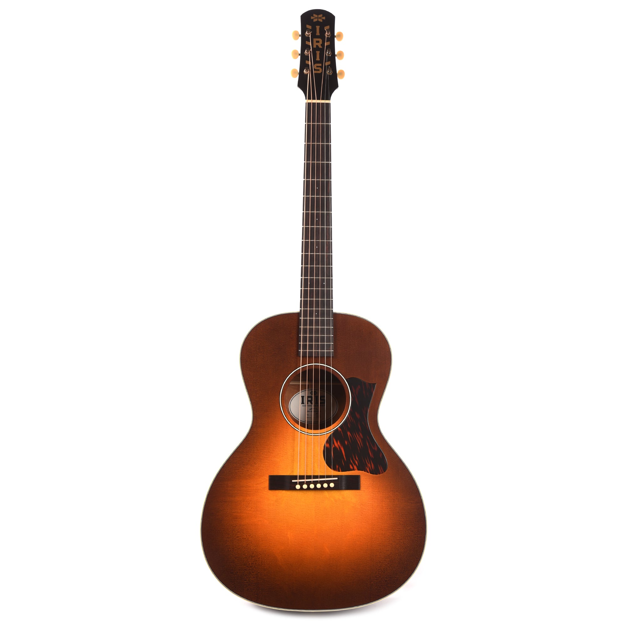 Iris MS-OO Bearclaw Spruce/Figured Mahogany Light Burst Satin w/Firestripe Pickguard Acoustic Guitars / Parlor