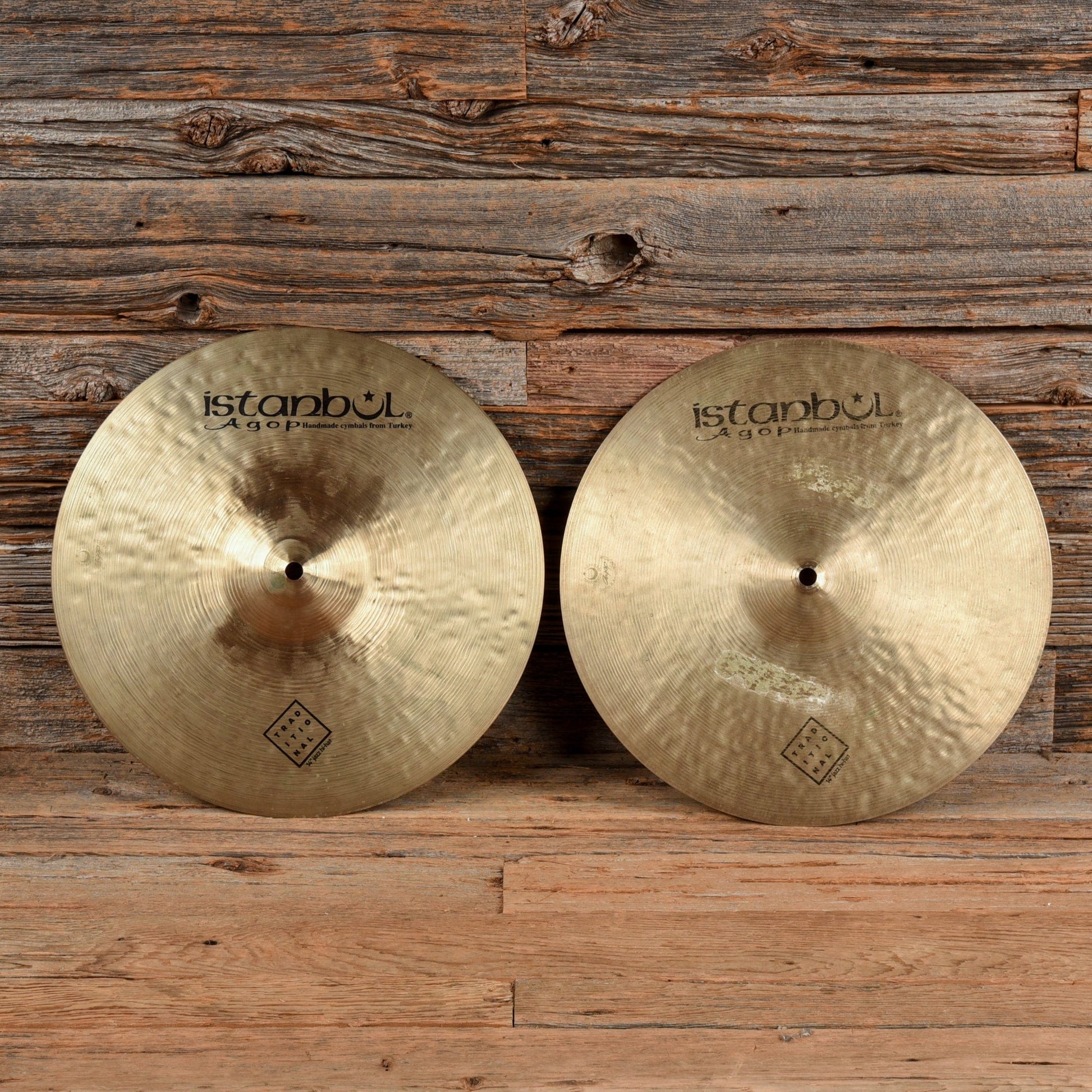 Istanbul Agop 14" Traditional Jazz Hi Hat Cymbals USED Drums and Percussion