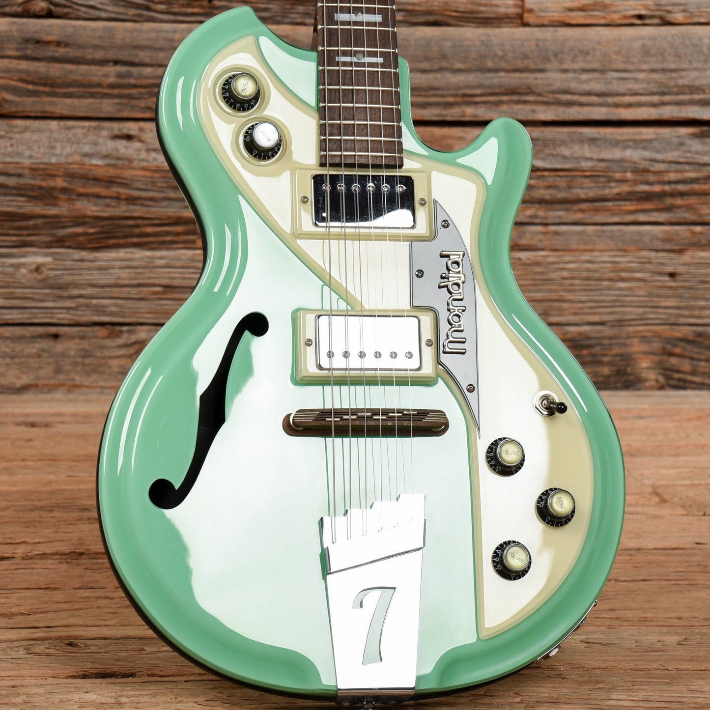 Italia Mondial Italia Green Electric Guitars / Semi-Hollow