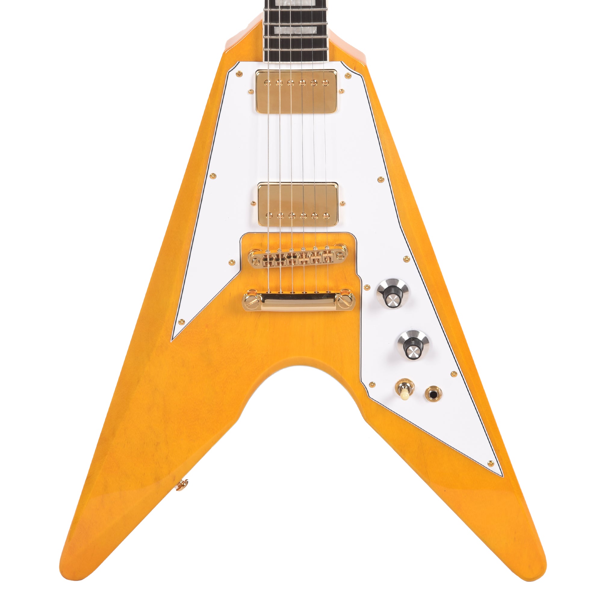 Dunable DE Asteroid Korina Aged Clear w/Bare Knuckle The Mule Humbuckers