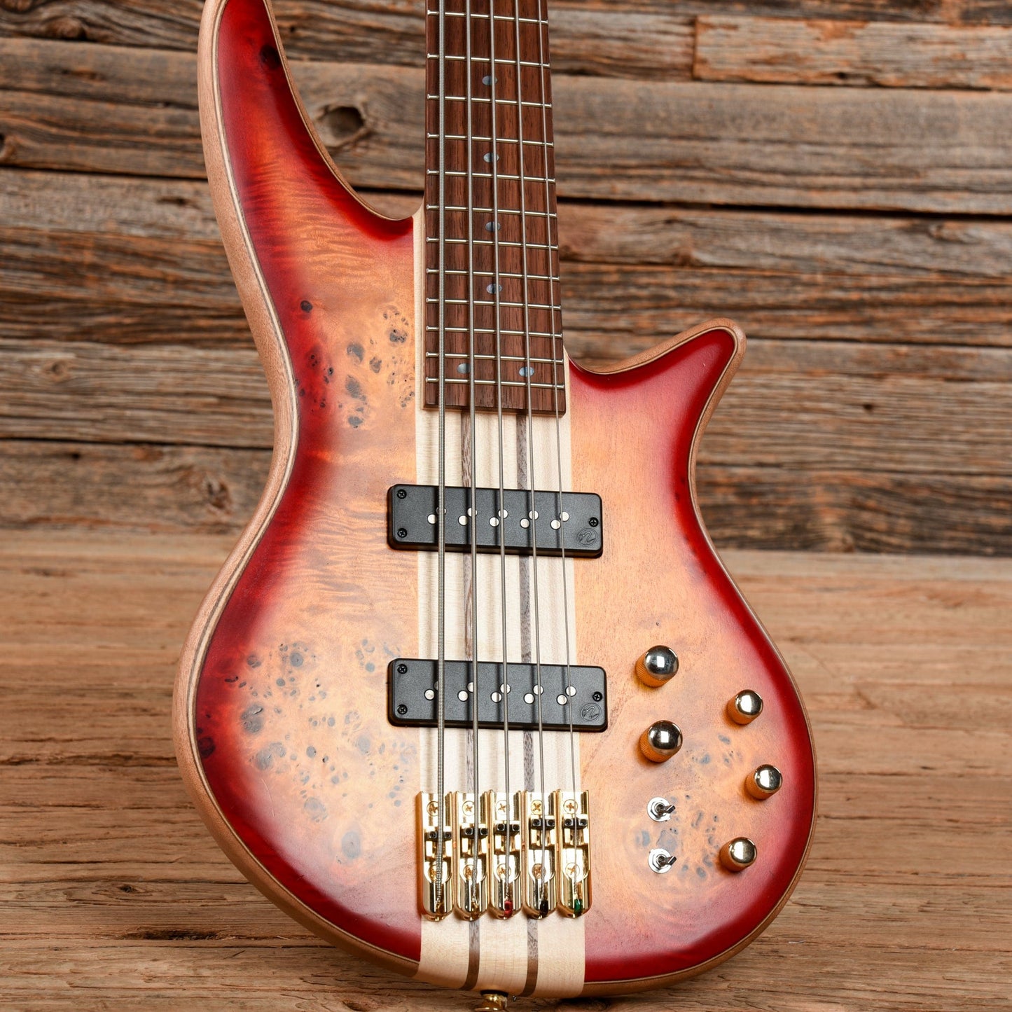 Jackson Pro Series Spectra Bass SBP V Transparent Cherry Burst 2022 Bass Guitars / 5-String or More