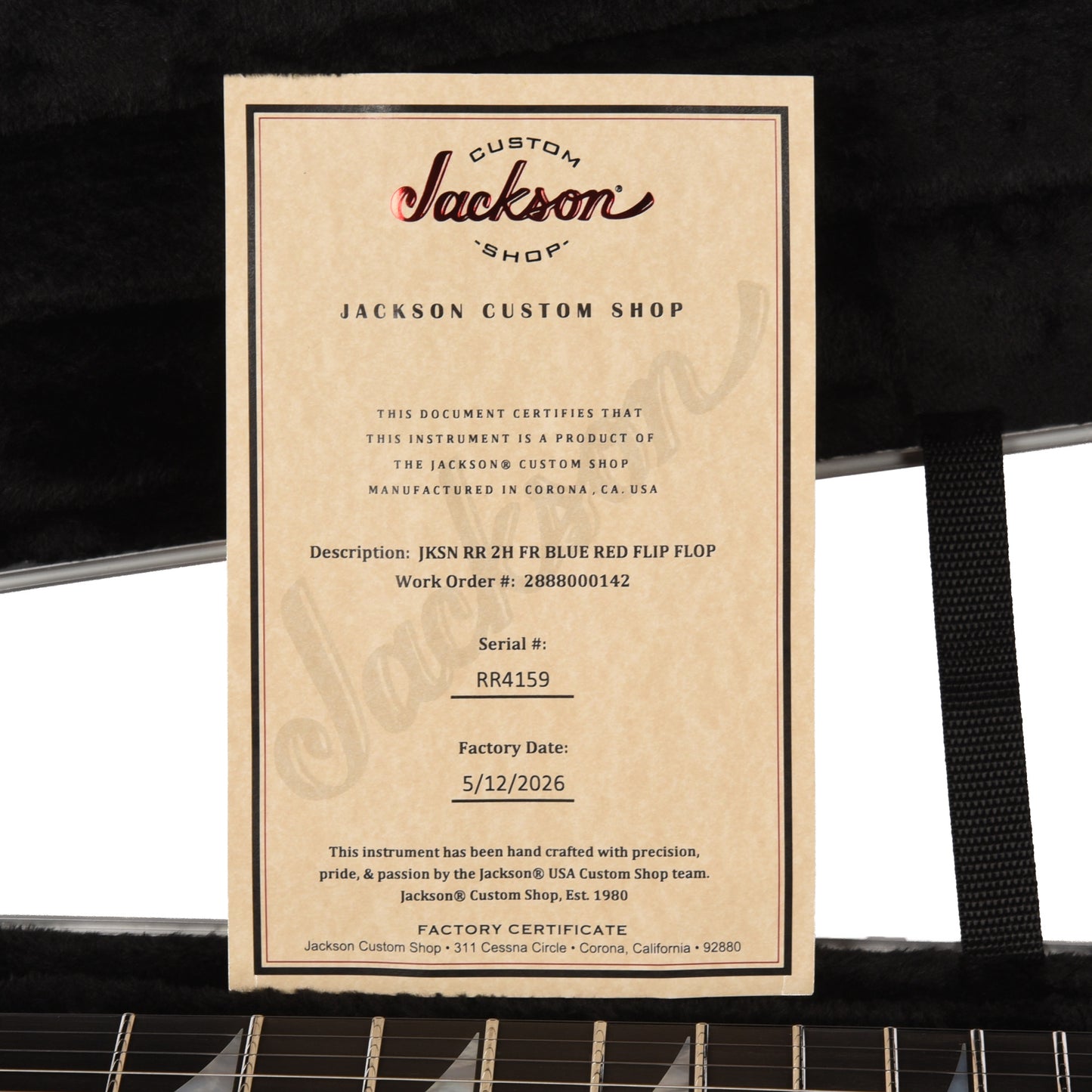 Jackson Custom Shop USA Special Edition Rhoads Blue Red Flip Fop Electric Guitars