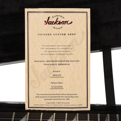 Jackson Custom Shop USA Special Edition Rhoads Blue Red Flip Fop Electric Guitars
