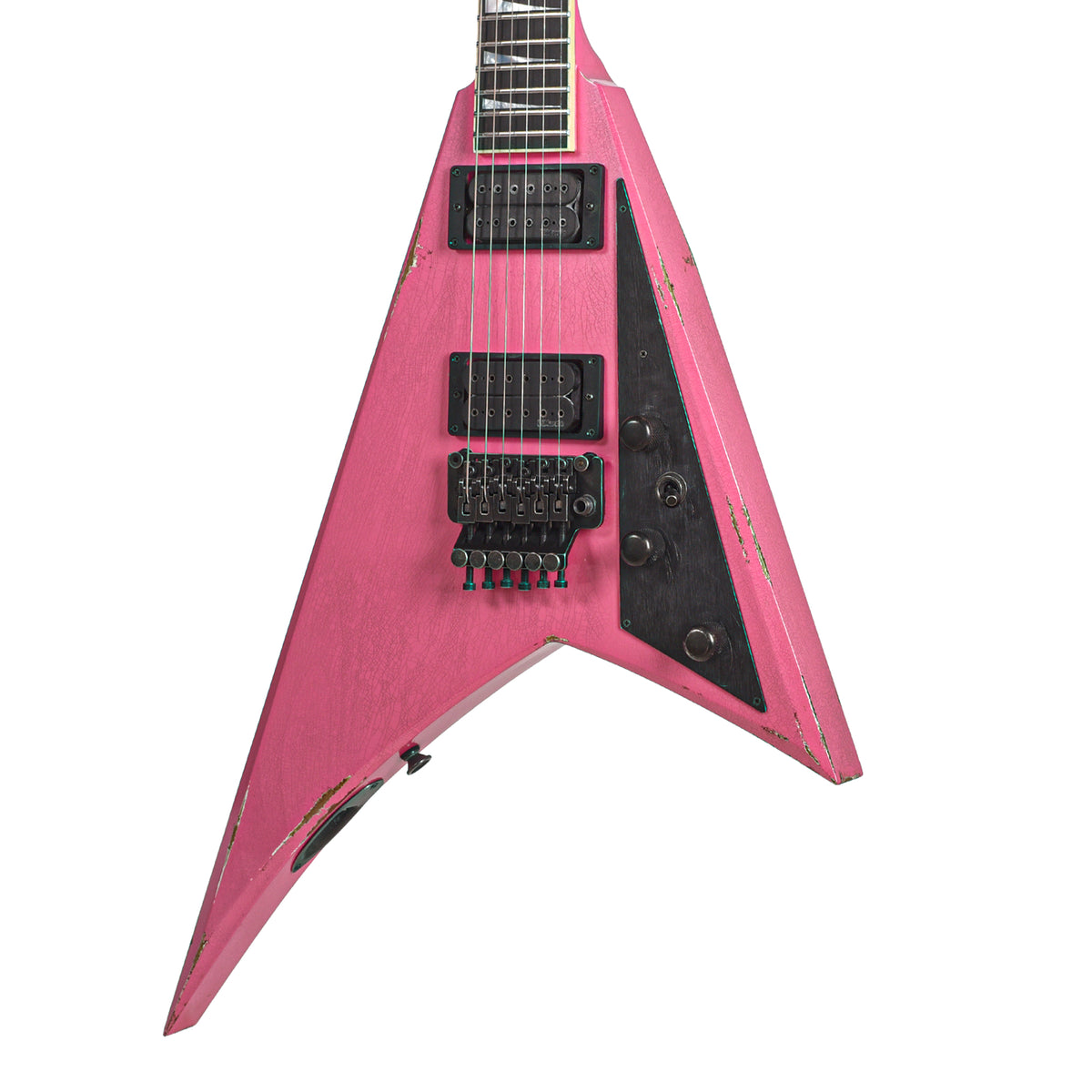 Jackson Custom Shop USA Special Edition Rhoads Platinum Pink Nitro Club Relic Electric Guitars