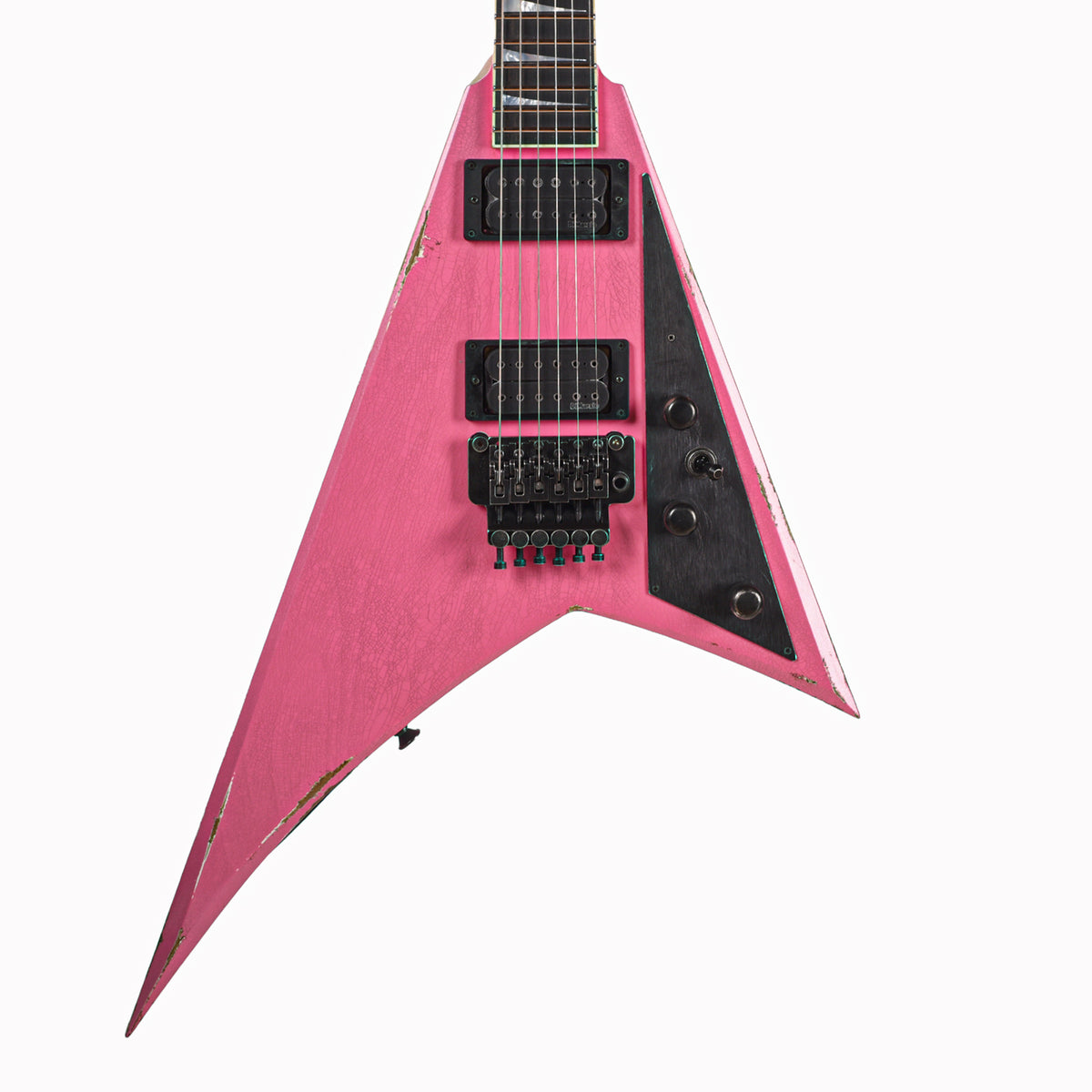 Jackson Custom Shop USA Special Edition Rhoads Platinum Pink Nitro Club Relic Electric Guitars