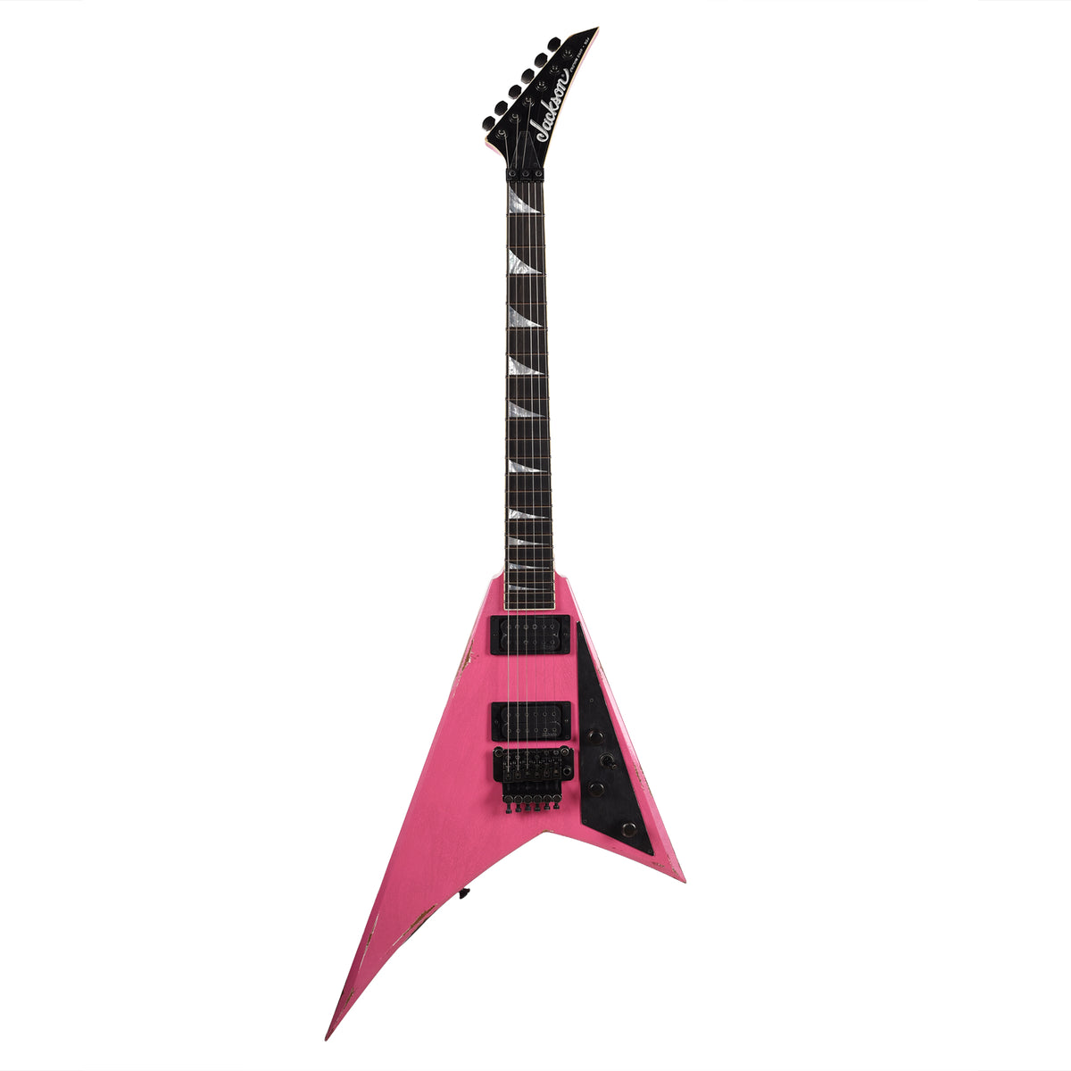 Jackson Custom Shop USA Special Edition Rhoads Platinum Pink Nitro Club Relic Electric Guitars