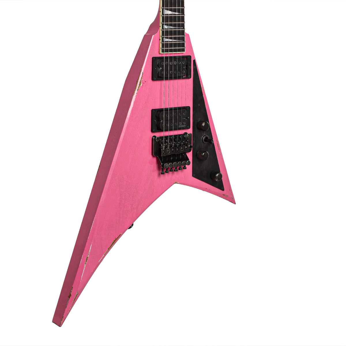 Jackson Custom Shop USA Special Edition Rhoads Platinum Pink Nitro Club Relic Electric Guitars