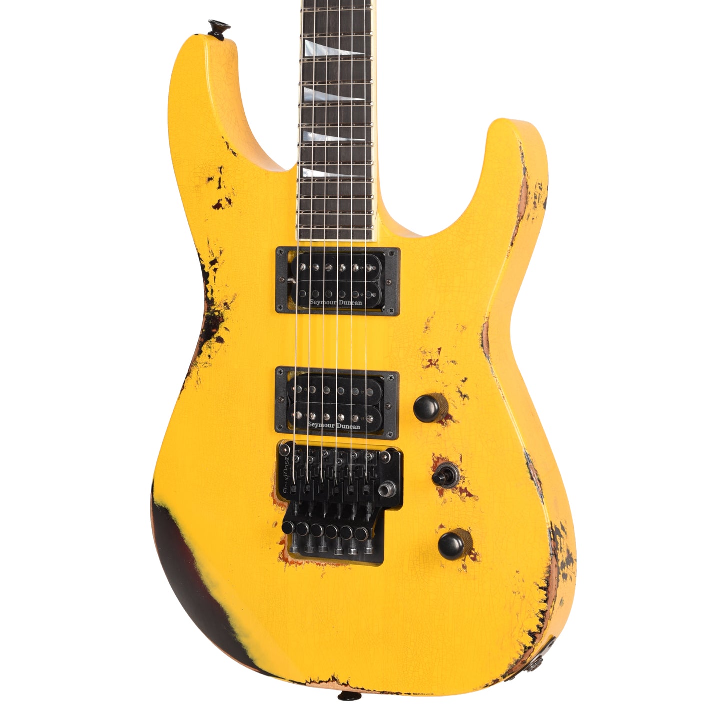Jackson Custom Shop USA Special Edition Soloist Taxi Cab Yellow Nitro Tour Relic Electric Guitars