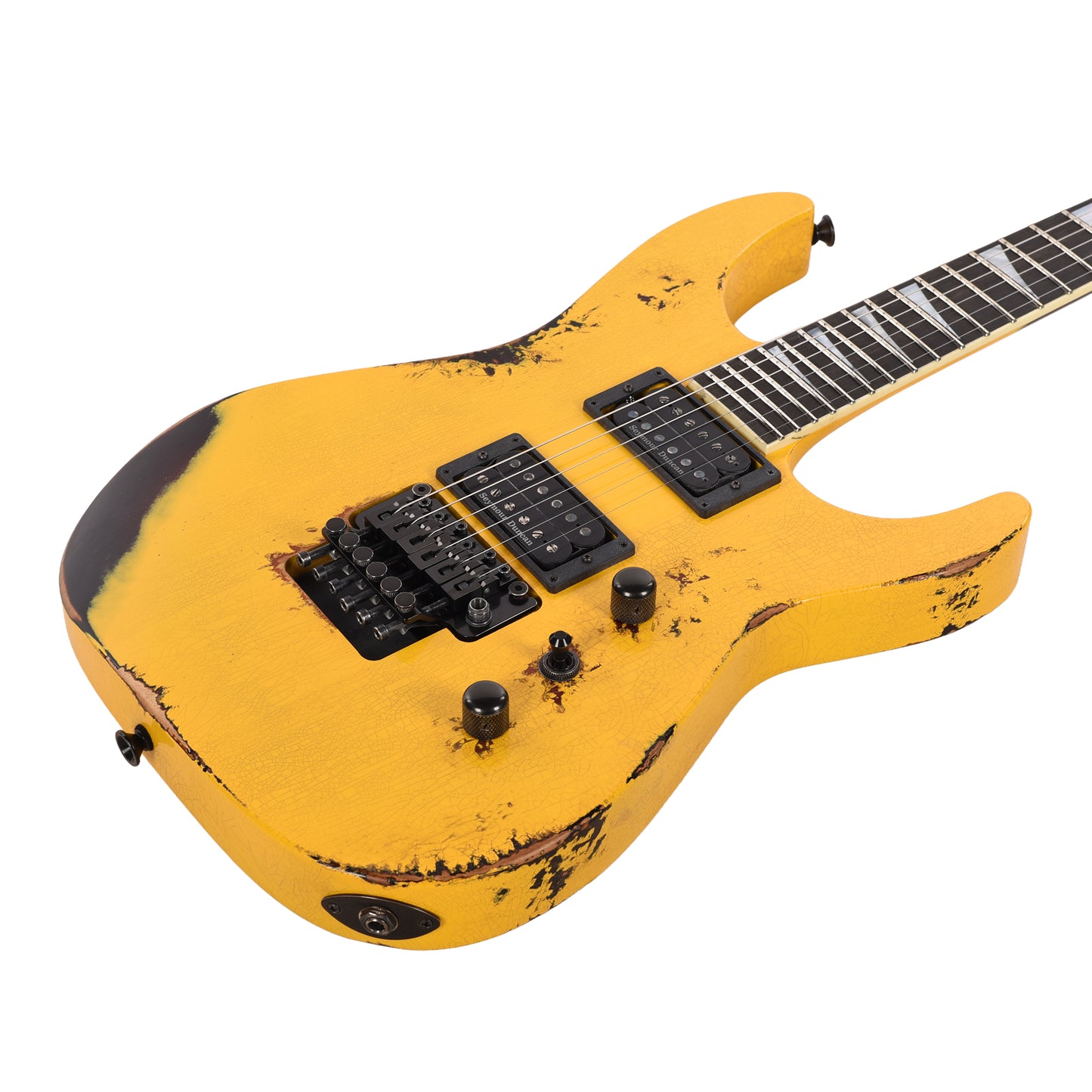 Jackson Custom Shop USA Special Edition Soloist Taxi Cab Yellow Nitro Tour Relic Electric Guitars