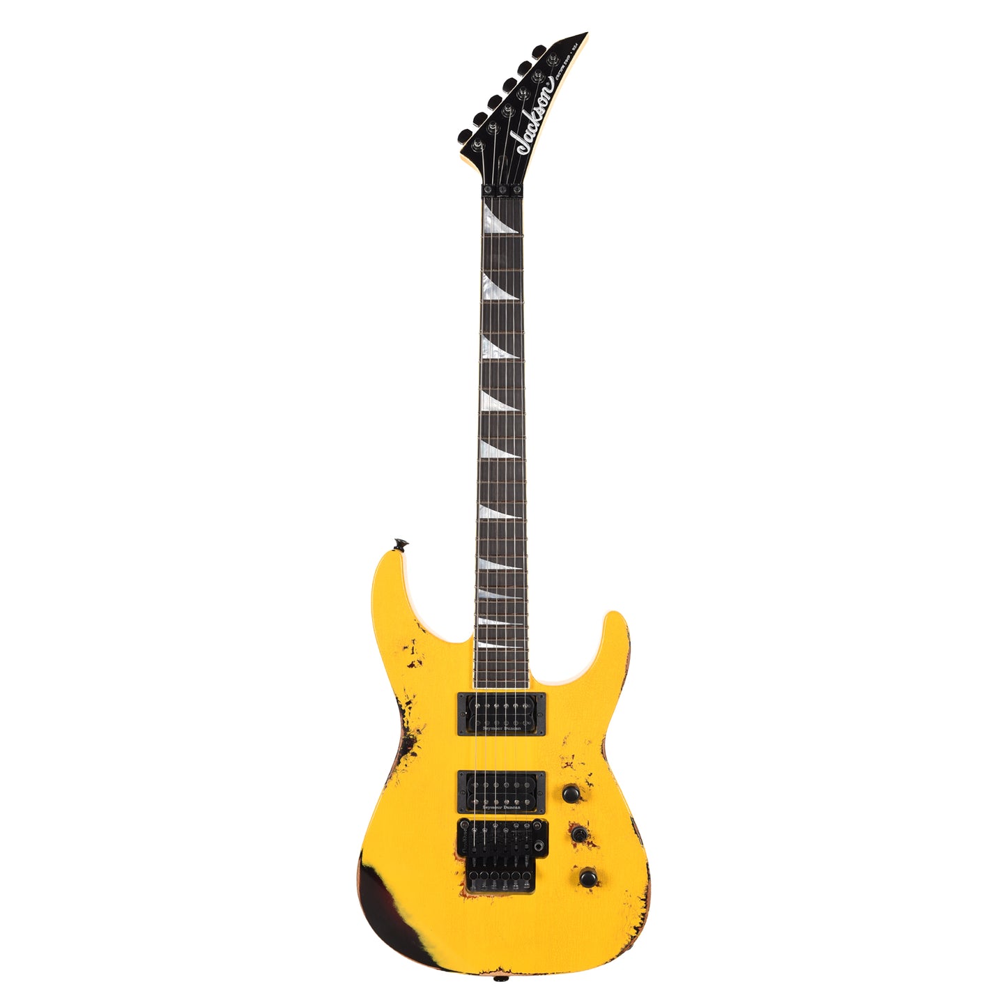 Jackson Custom Shop USA Special Edition Soloist Taxi Cab Yellow Nitro Tour Relic Electric Guitars