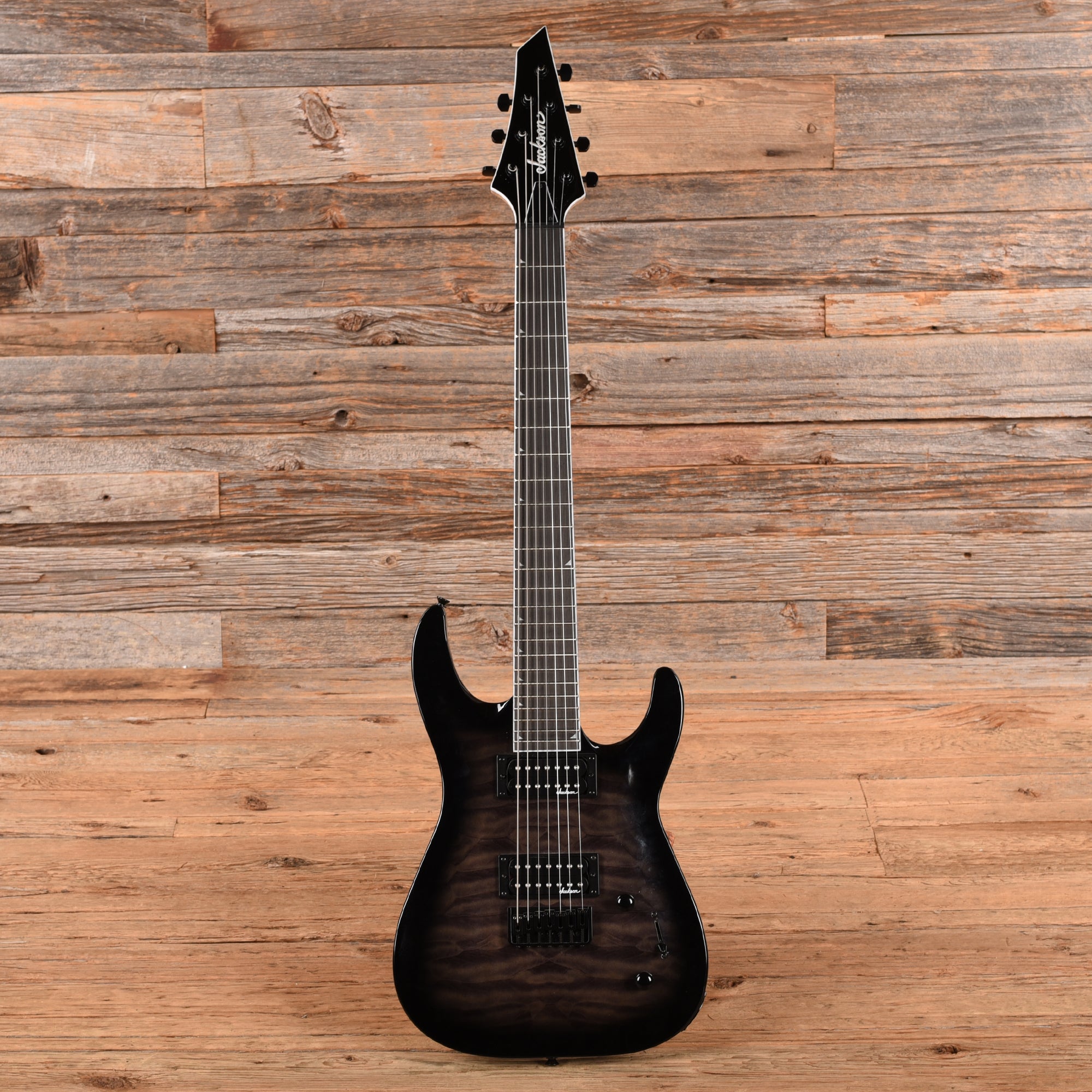 Jackson JS Series Dinky Arch Top JS22Q-7 DKA HT Transparent Black Burst Electric Guitars