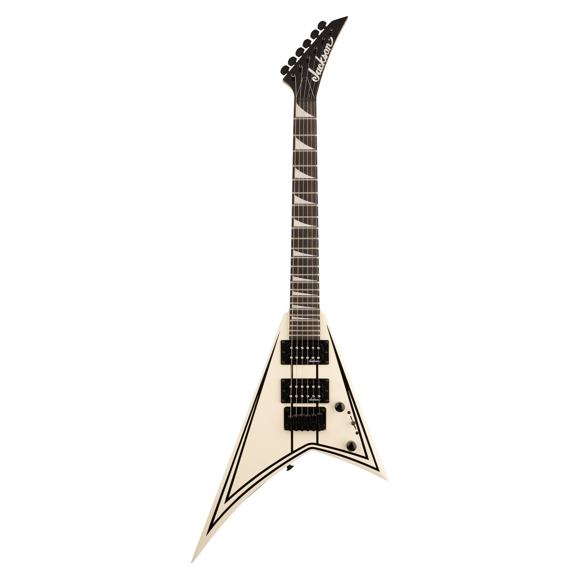 Jackson JS Series RR Minion JS1XM White w/Black Pinstripes Electric Guitars