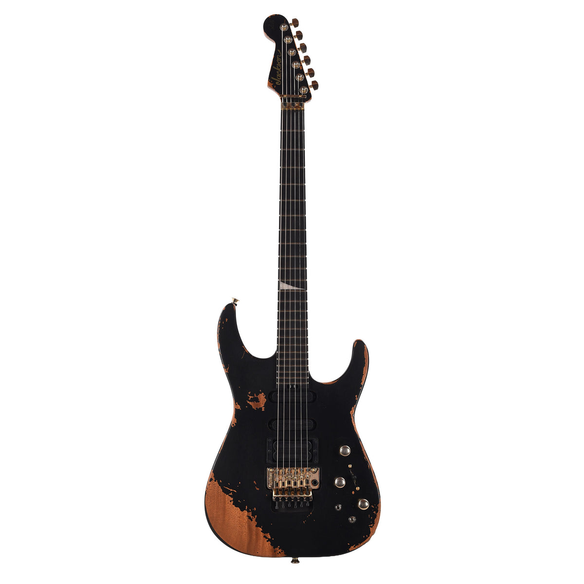 Jackson Pro Series Signature Phil Collen PC1-E Worn Black Electric Guitars
