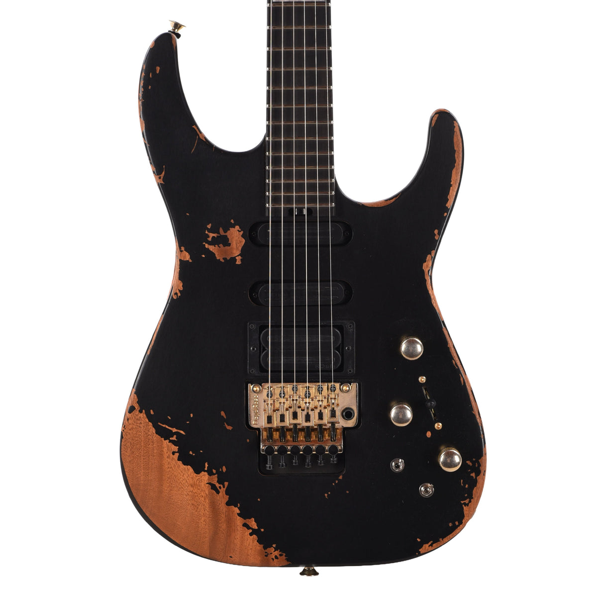 Jackson Pro Series Signature Phil Collen PC1-E Worn Black Electric Guitars