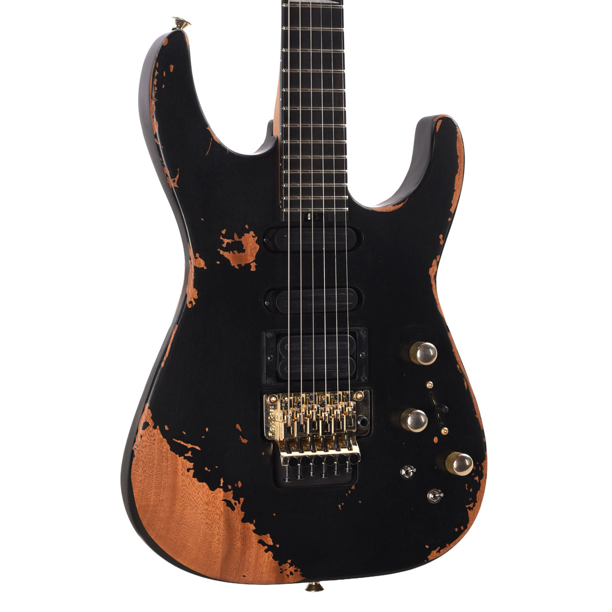 Jackson Pro Series Signature Phil Collen PC1-E Worn Black Electric Guitars
