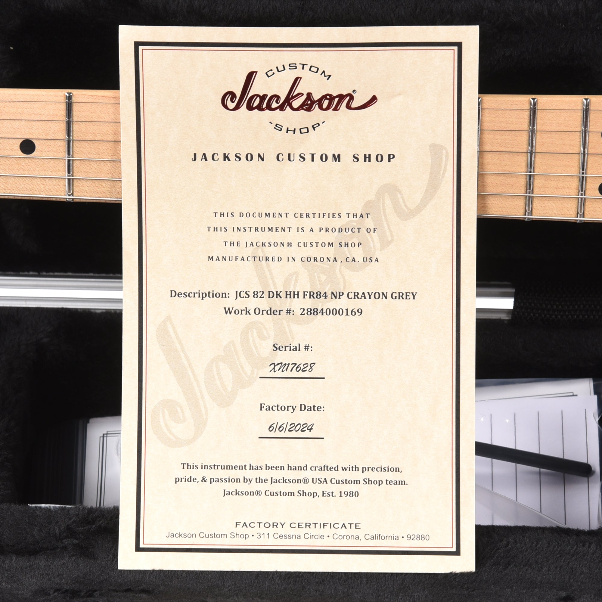 Jackson Custom Shop 1982 Dinky Nitro Pristine Crayon Grey Electric Guitars / Solid Body