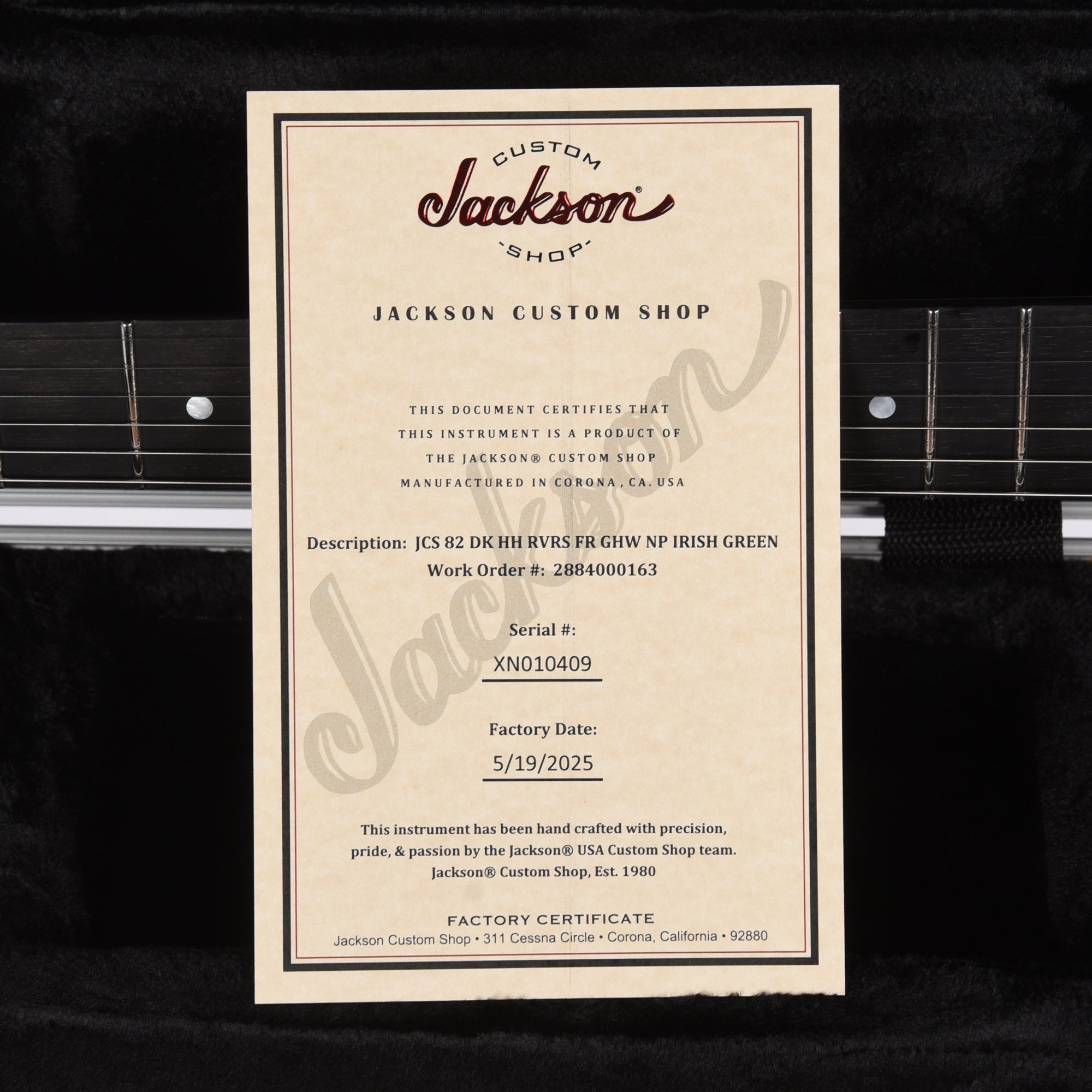 Jackson Custom Shop 1982 Dinky Nitro Pristine Irish Green w/Gold Hardware Electric Guitars / Solid Body