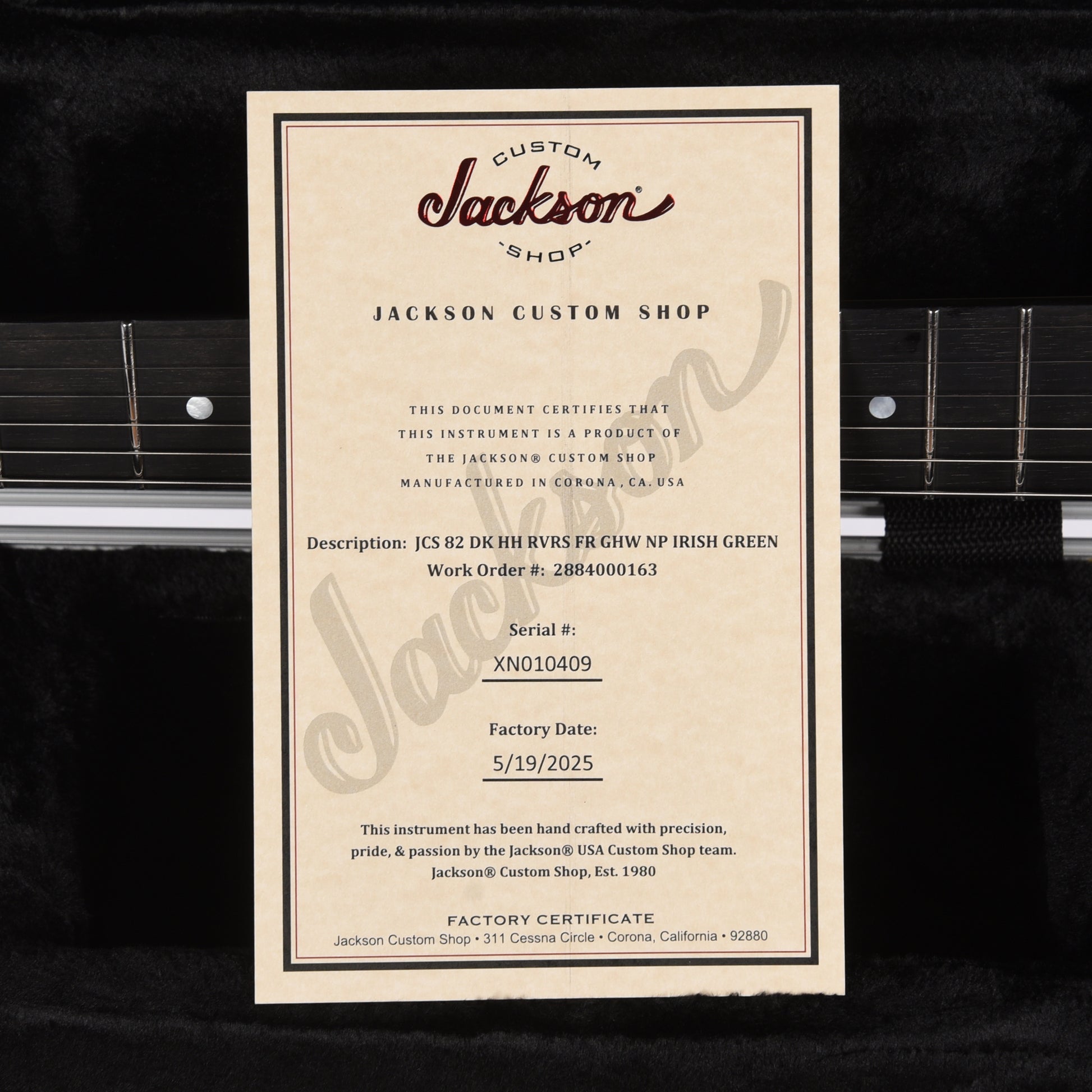Jackson Custom Shop 1982 Dinky Nitro Pristine Irish Green w/Gold Hardware Electric Guitars / Solid Body