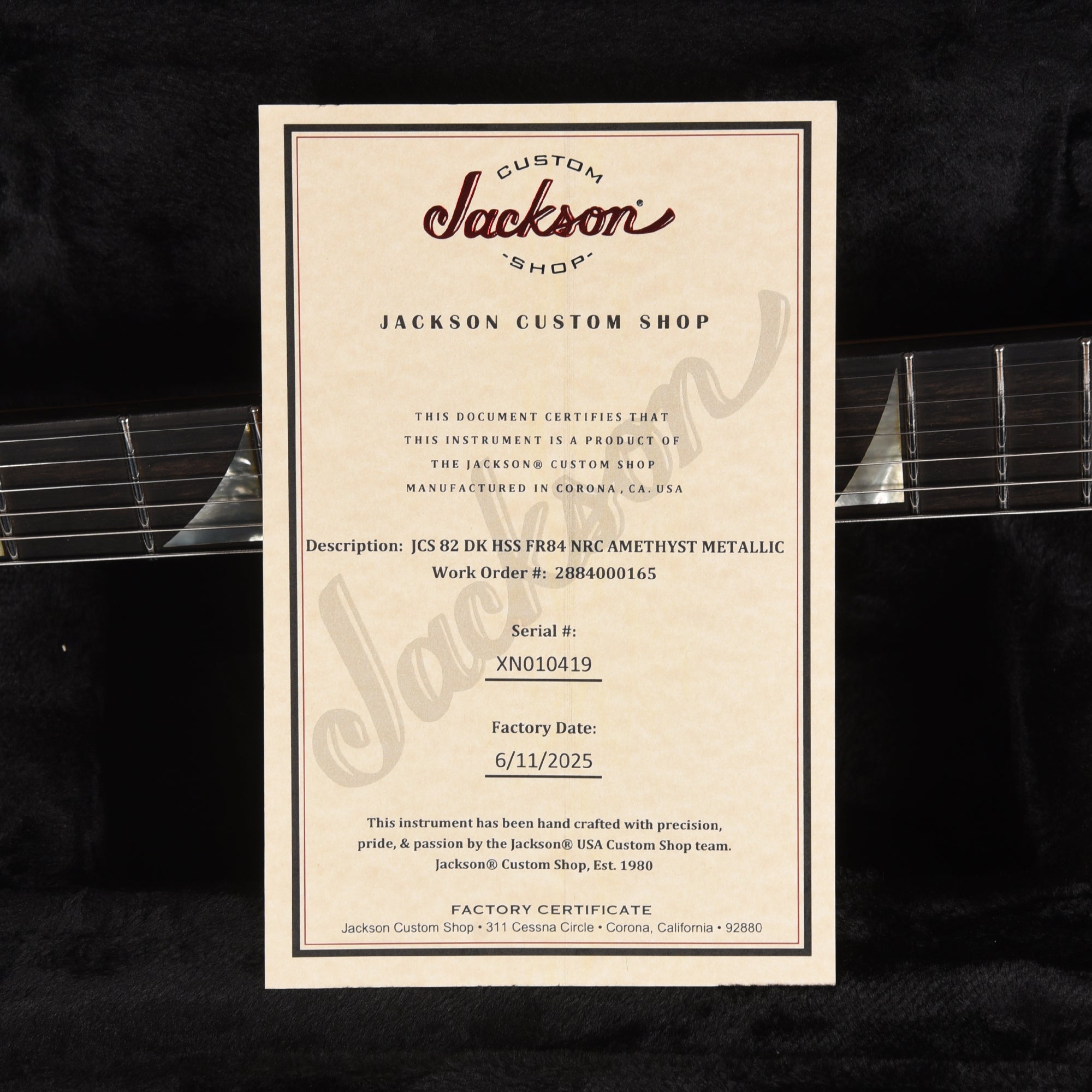 Jackson Custom Shop 1982 Dinky Nitro Relic Club Amethyst Metallic Electric Guitars / Solid Body