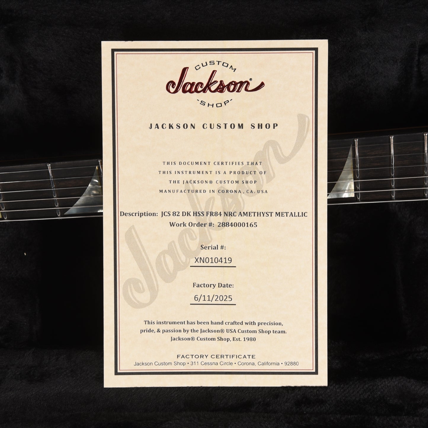 Jackson Custom Shop 1982 Dinky Nitro Relic Club Amethyst Metallic Electric Guitars / Solid Body