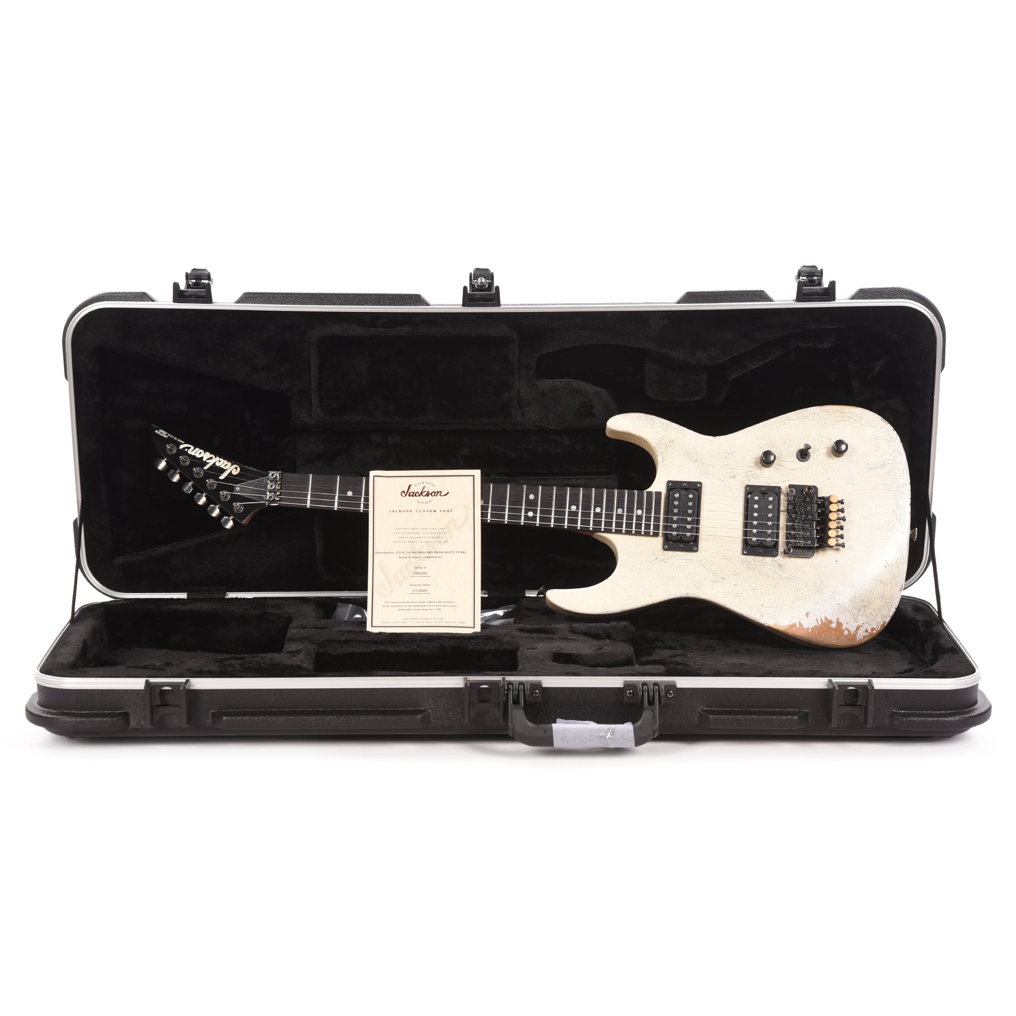 Jackson Custom Shop 1982 Dinky Nitro Relic Studio Super Aged Snow White Pearl Electric Guitars / Solid Body