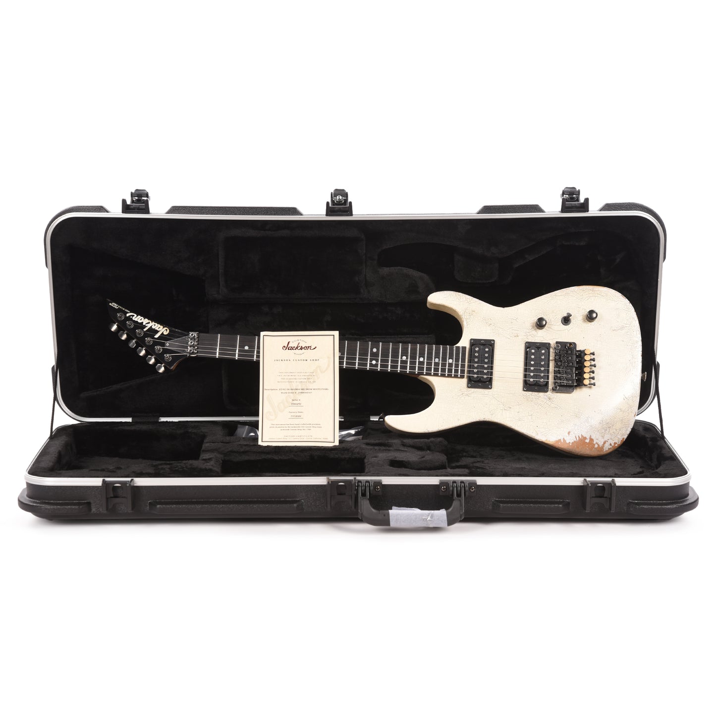 Jackson Custom Shop 1982 Dinky Nitro Relic Studio Super Aged Snow White Pearl Electric Guitars / Solid Body