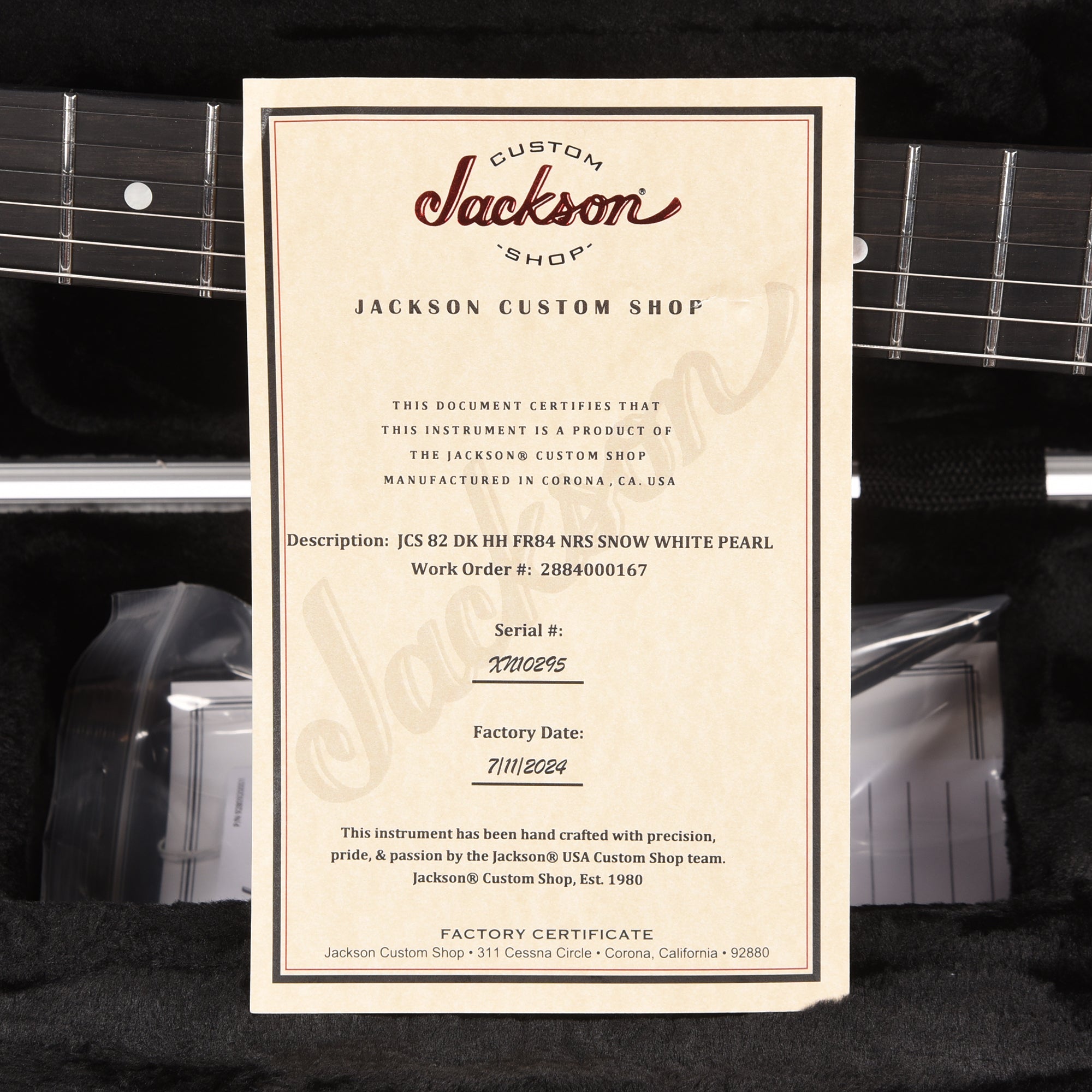 Jackson Custom Shop 1982 Dinky Nitro Relic Studio Super Aged Snow White Pearl Electric Guitars / Solid Body