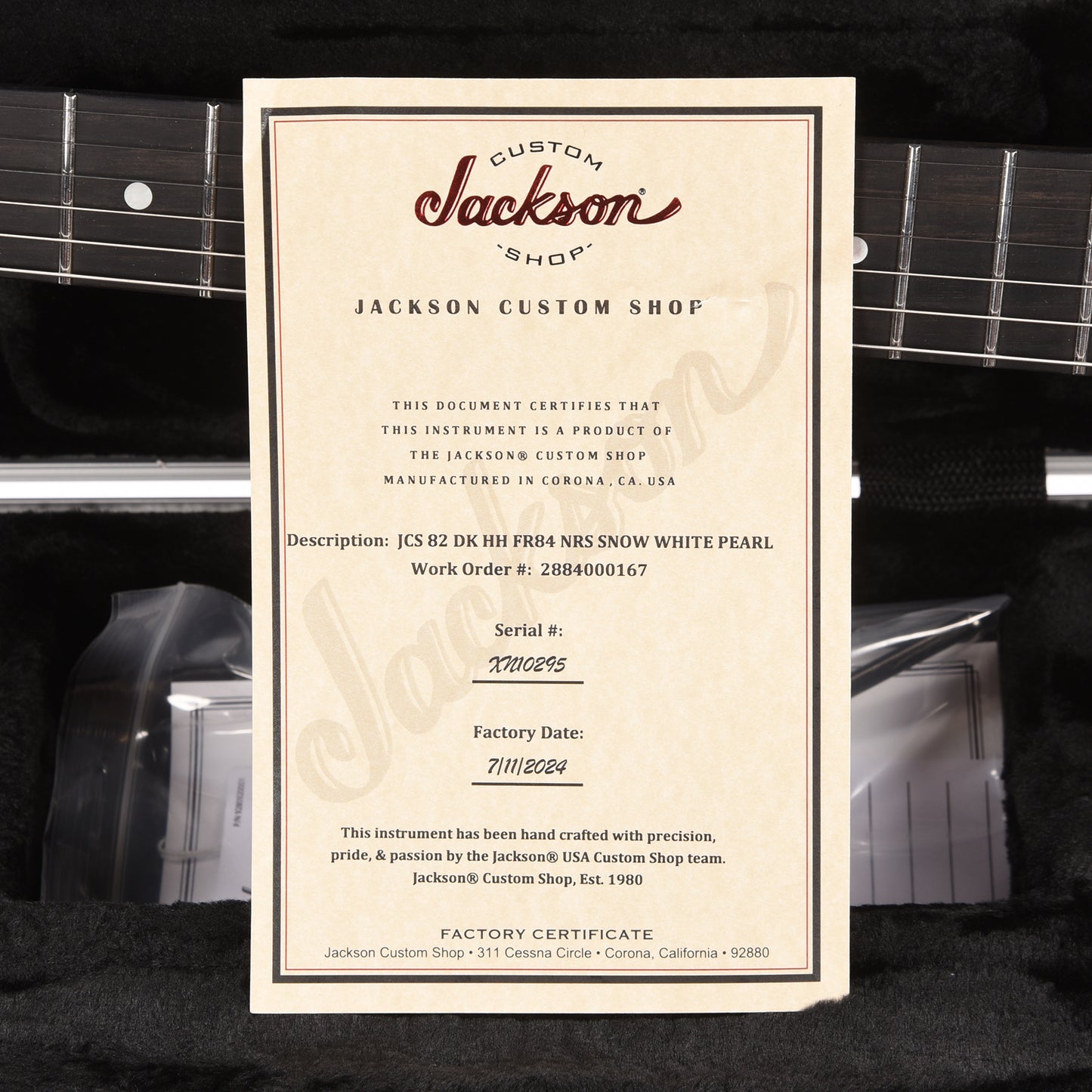 Jackson Custom Shop 1982 Dinky Nitro Relic Studio Super Aged Snow White Pearl Electric Guitars / Solid Body