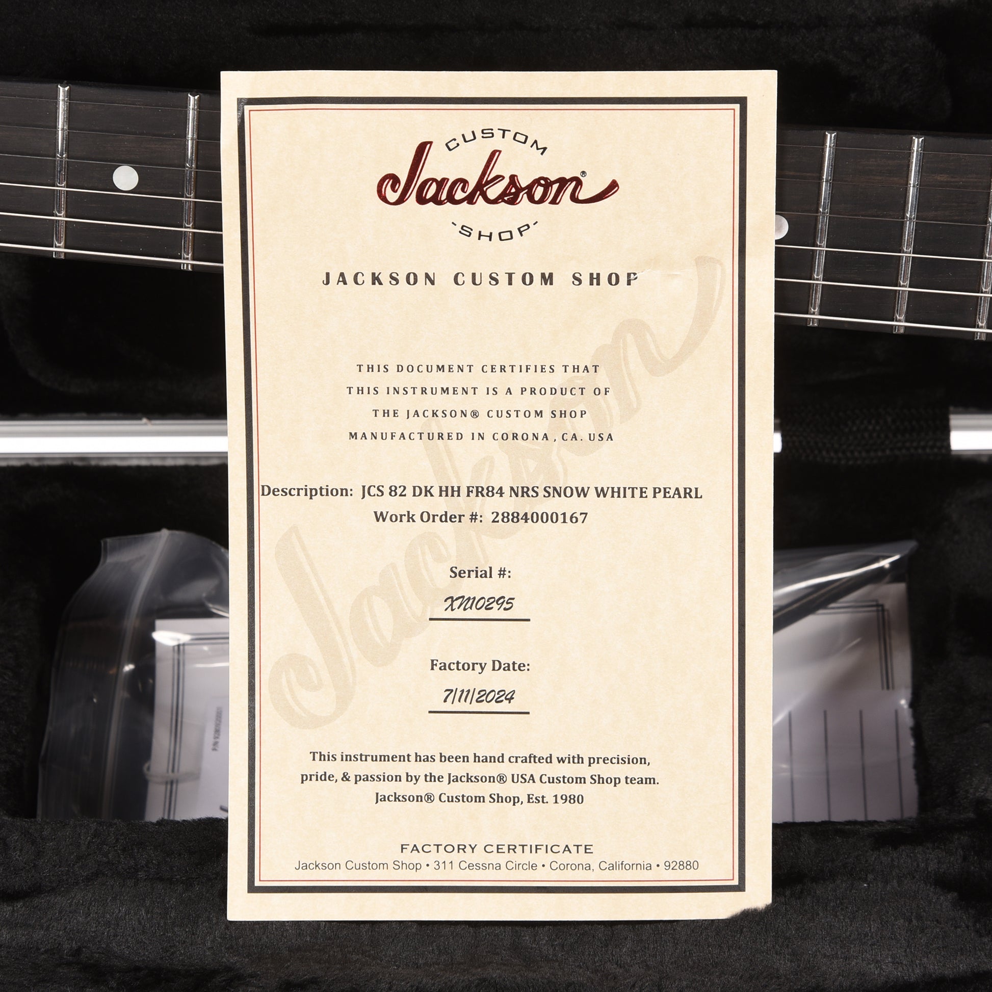 Jackson Custom Shop 1982 Dinky Nitro Relic Studio Super Aged Snow White Pearl Electric Guitars / Solid Body