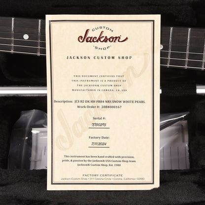 Jackson Custom Shop 1982 Dinky Nitro Relic Studio Super Aged Snow White Pearl Electric Guitars / Solid Body