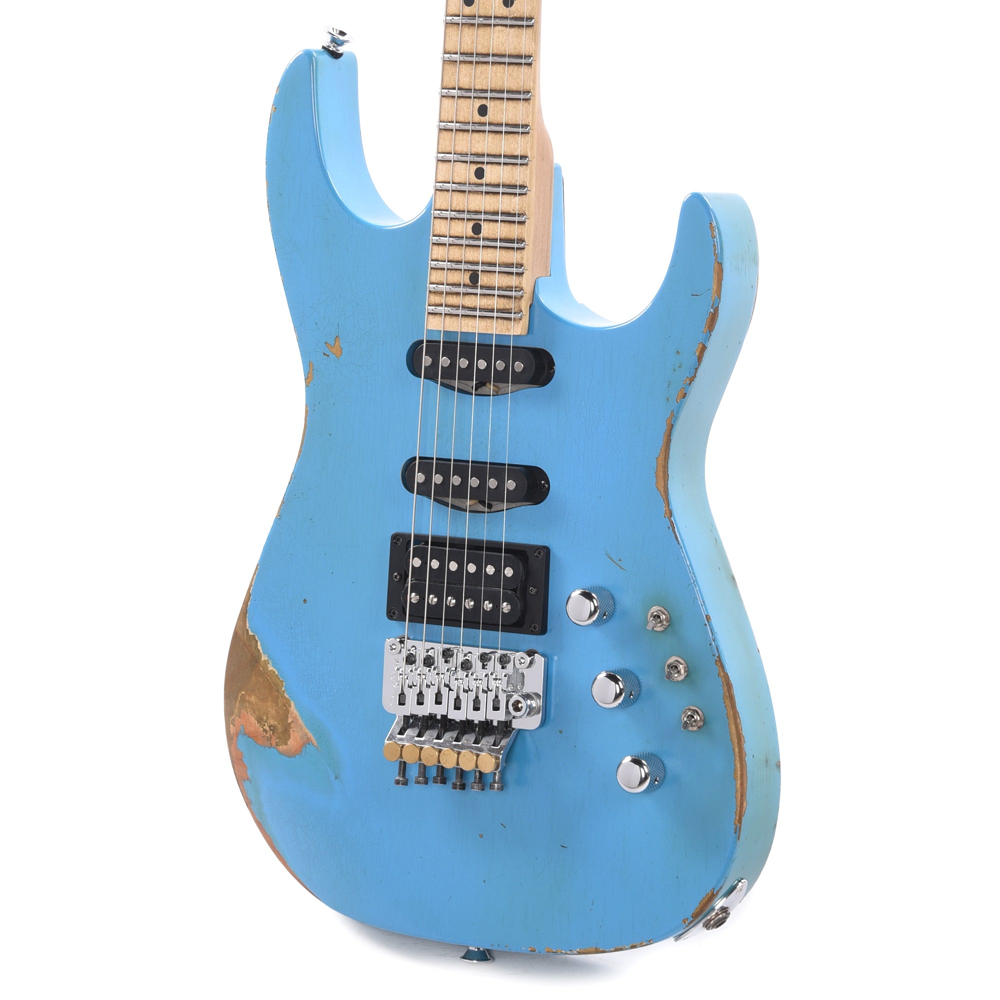 Jackson Custom Shop 1982 Dinky Nitro Relic Tour Robin's Egg Blue Electric Guitars / Solid Body