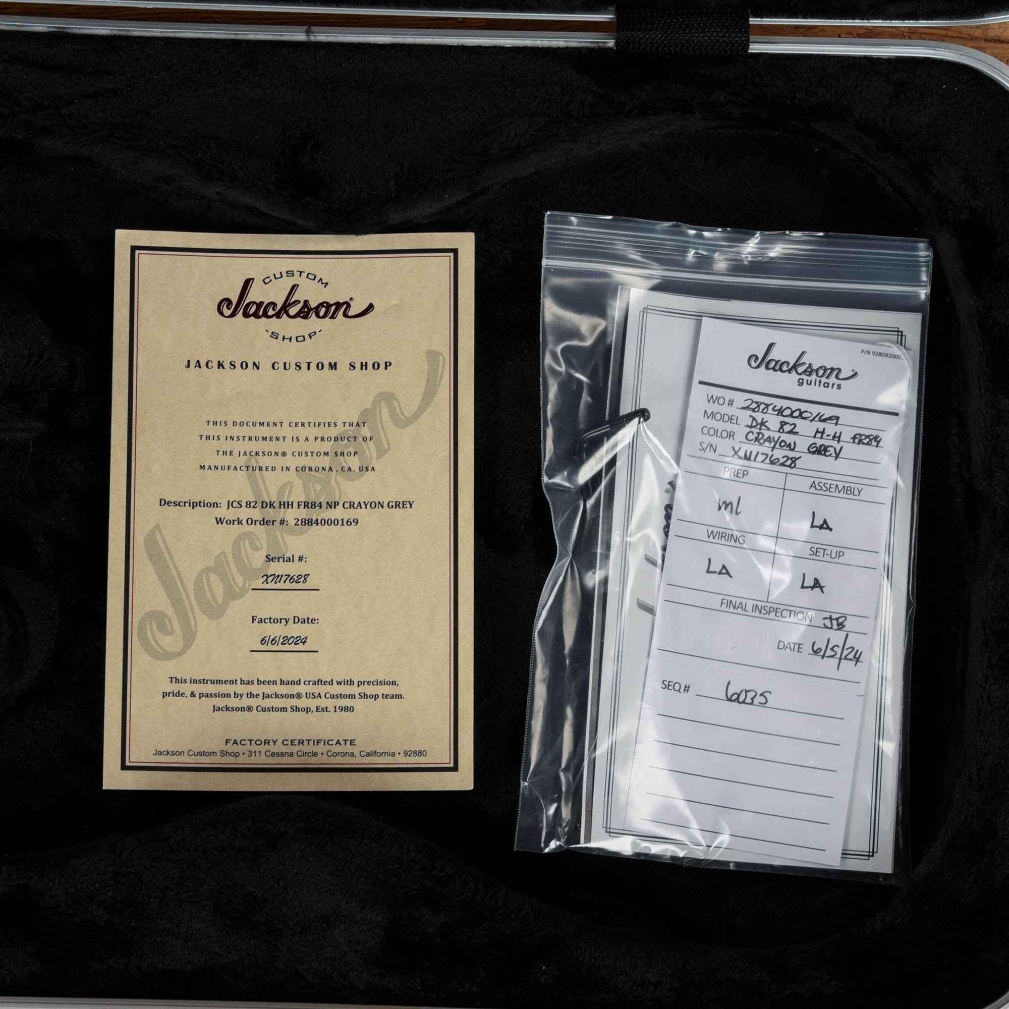 Jackson Custom Shop '82 Dinky Reissue Crayon Grey Electric Guitars / Solid Body