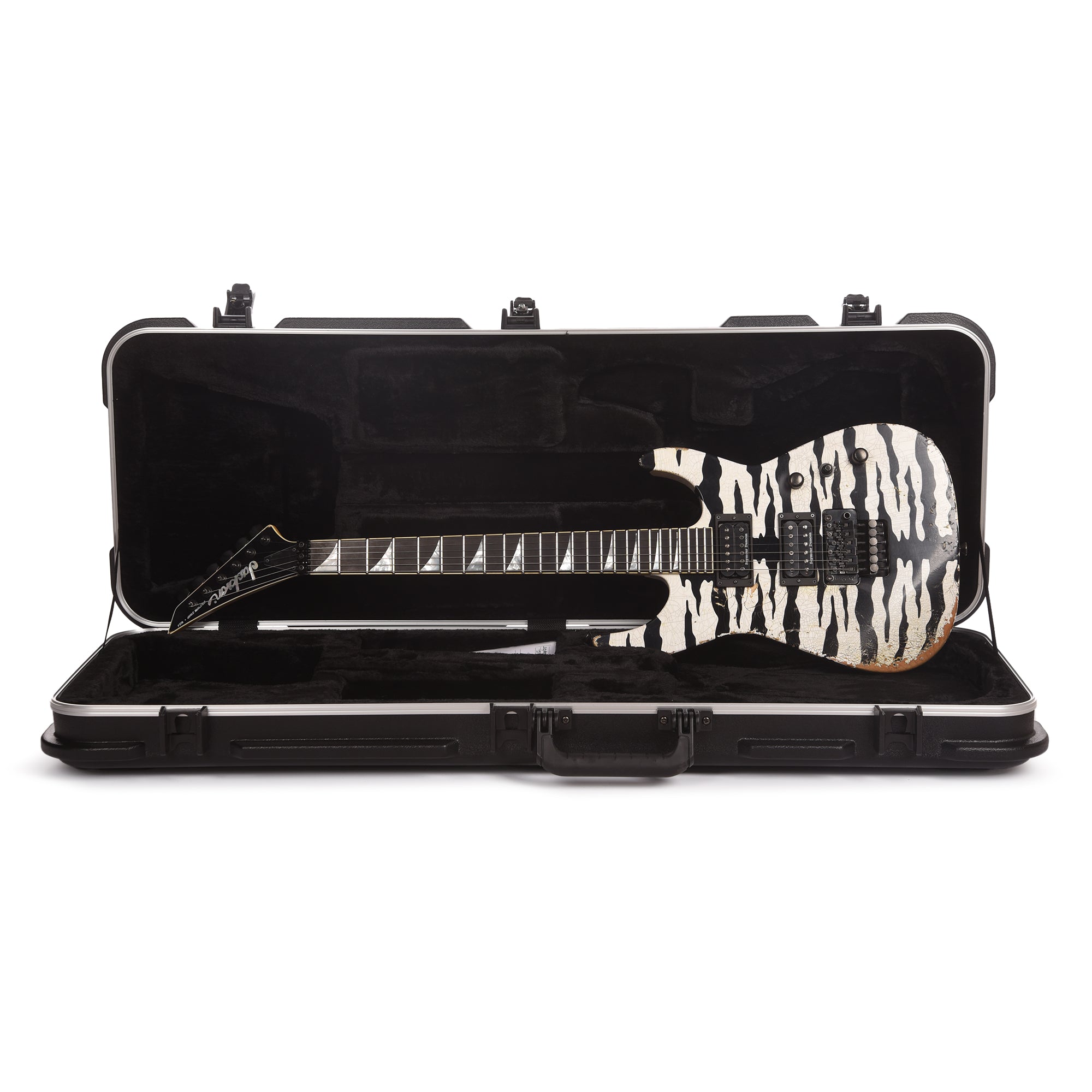 Jackson Custom Shop Dinky 2H FR Nitro Relic Tour Snow White Bengal Tiger Electric Guitars / Solid Body